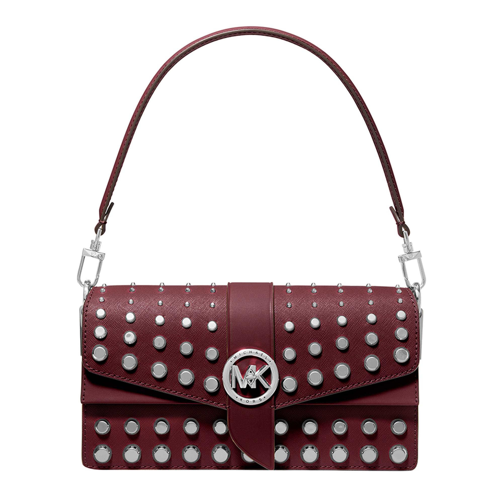 Michael Kors Merlot Greenwich Medium Convertible Shoulder Bag