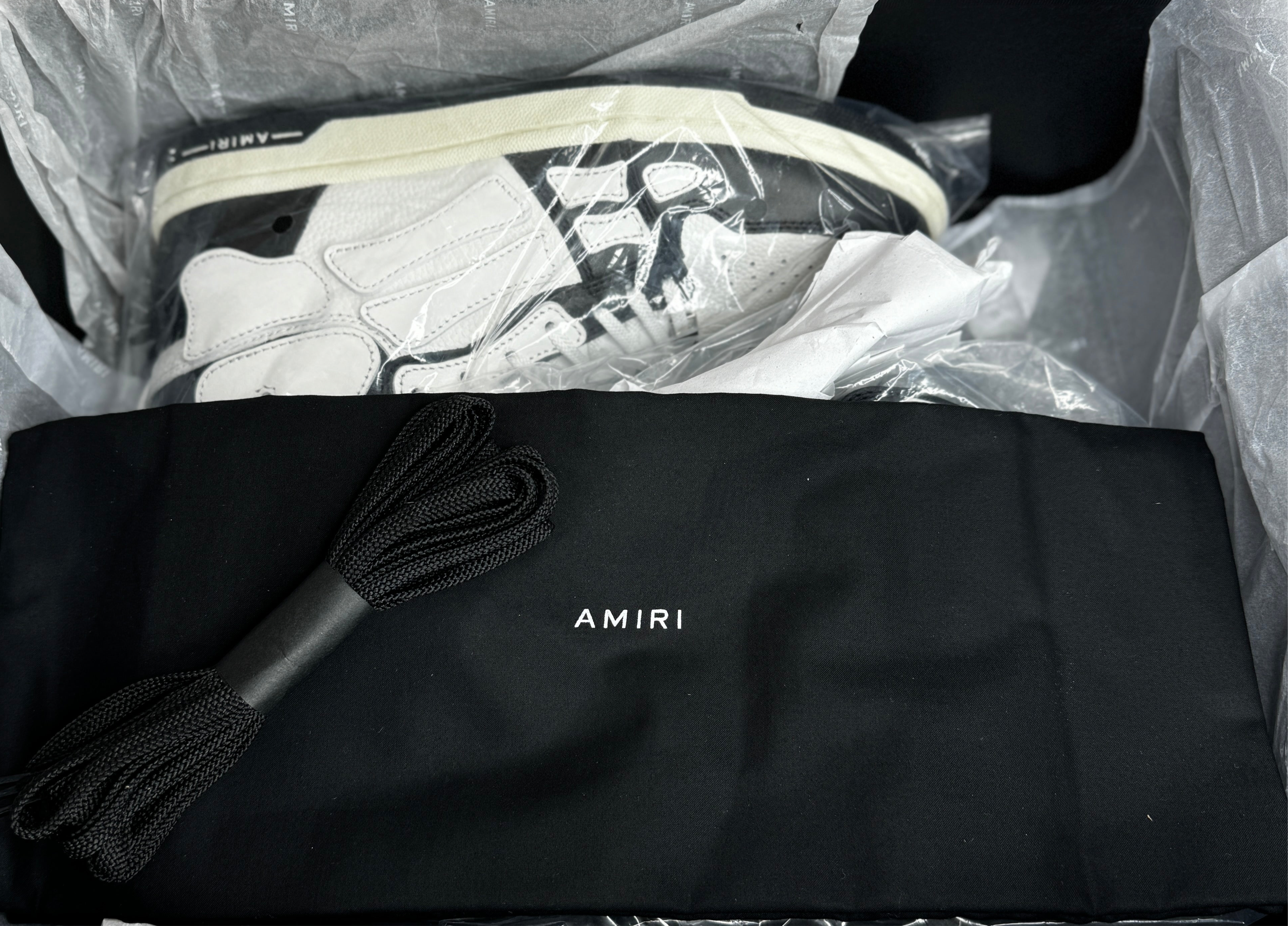 Amiri Skel Top High Black White