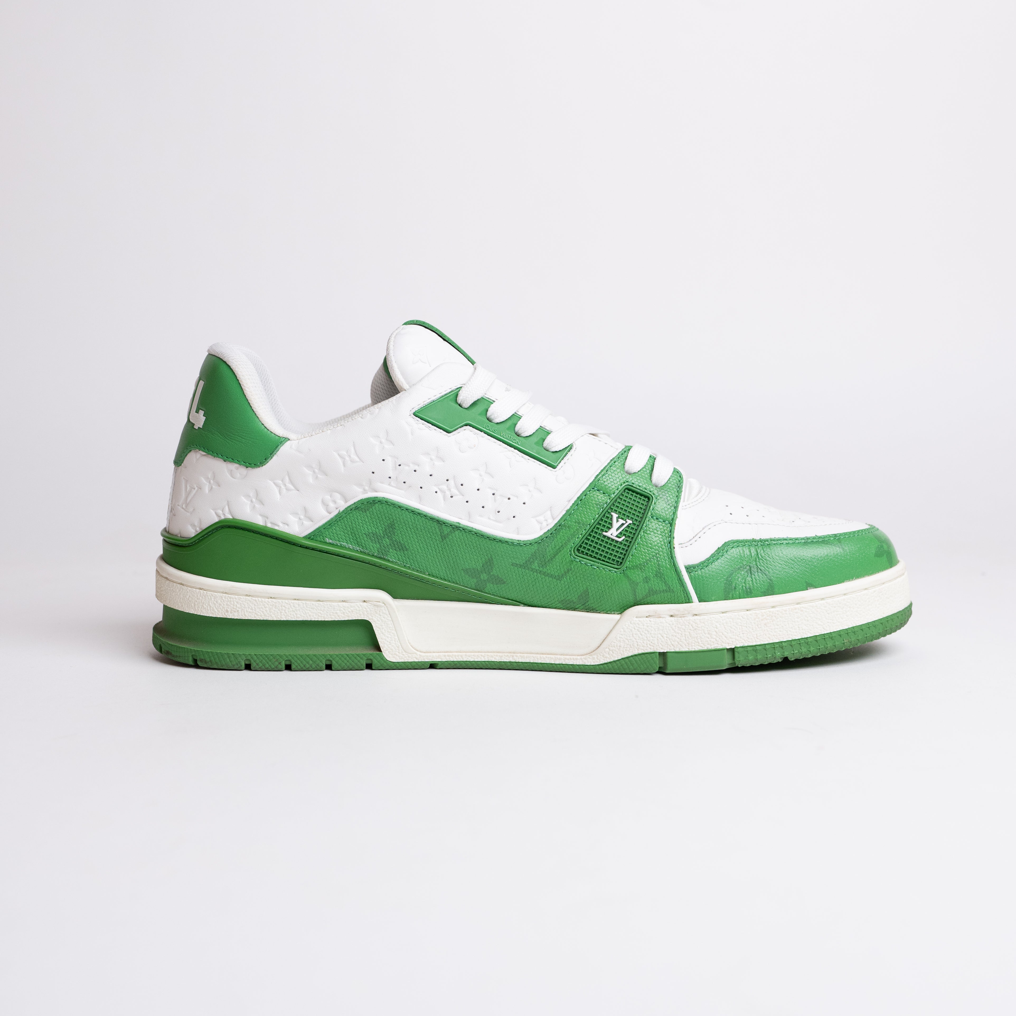 LOUIS VUITTON TRAINER #54 SIGNATURE GREEN WHITE LV9