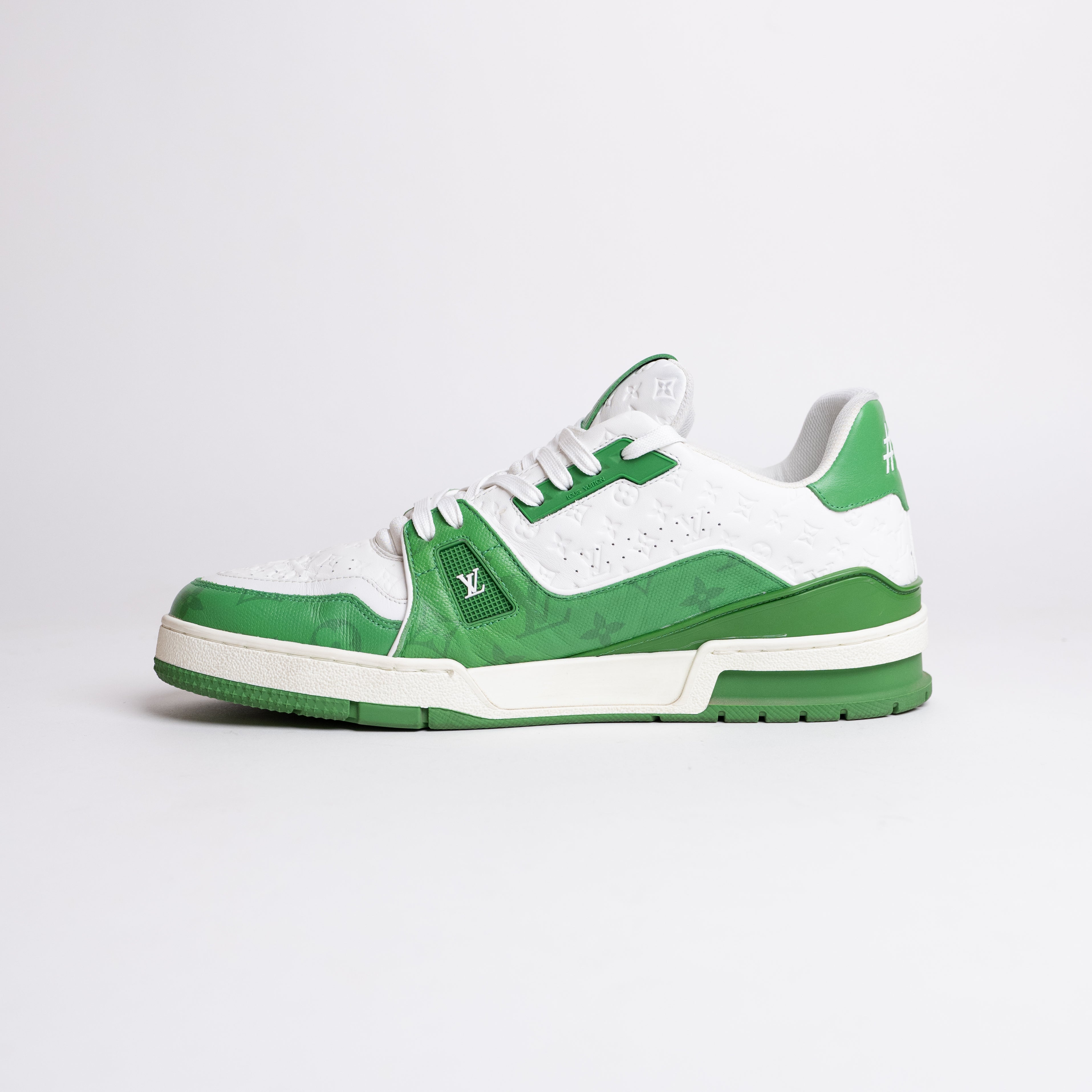 LOUIS VUITTON TRAINER #54 SIGNATURE GREEN WHITE LV9