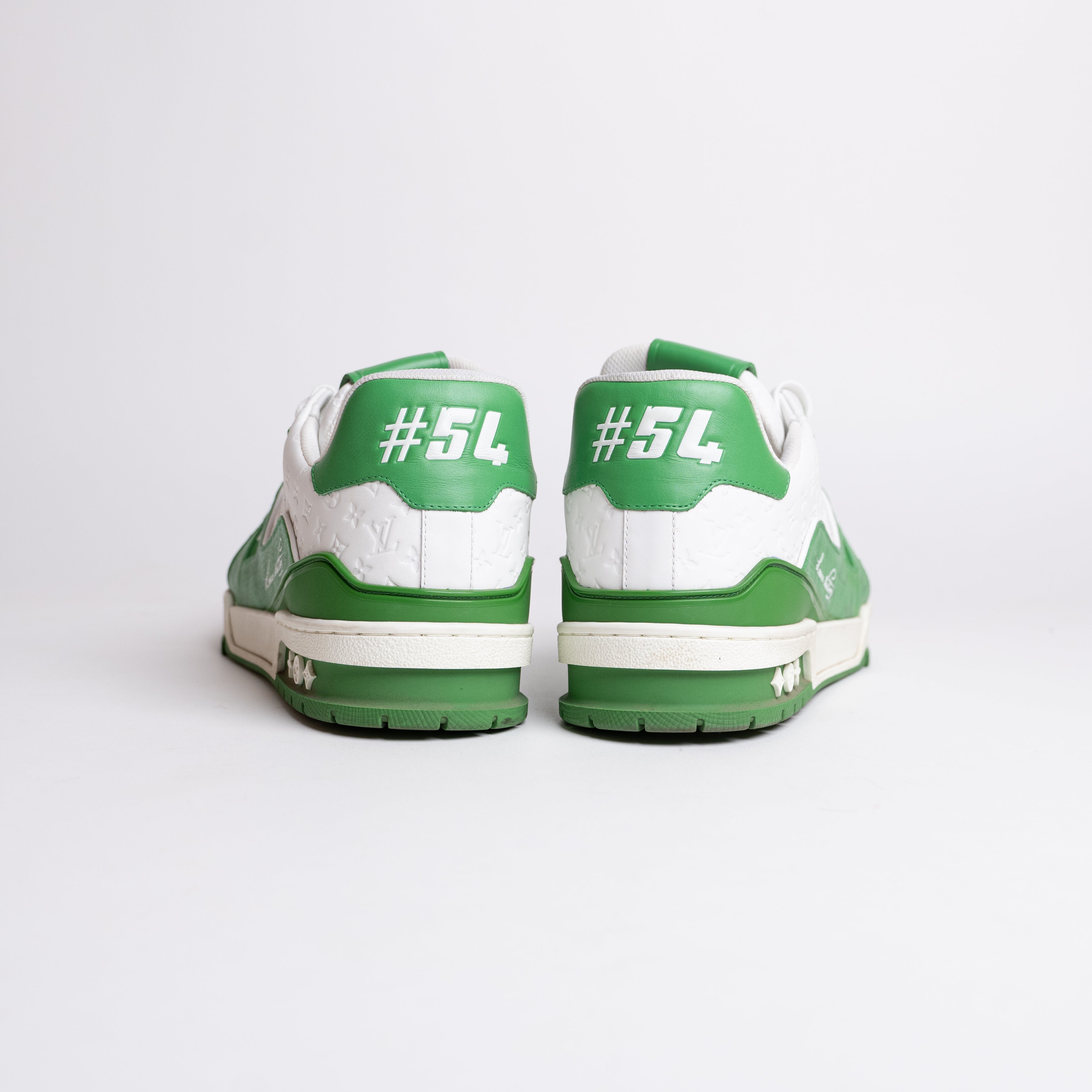 LOUIS VUITTON TRAINER #54 SIGNATURE GREEN WHITE LV9