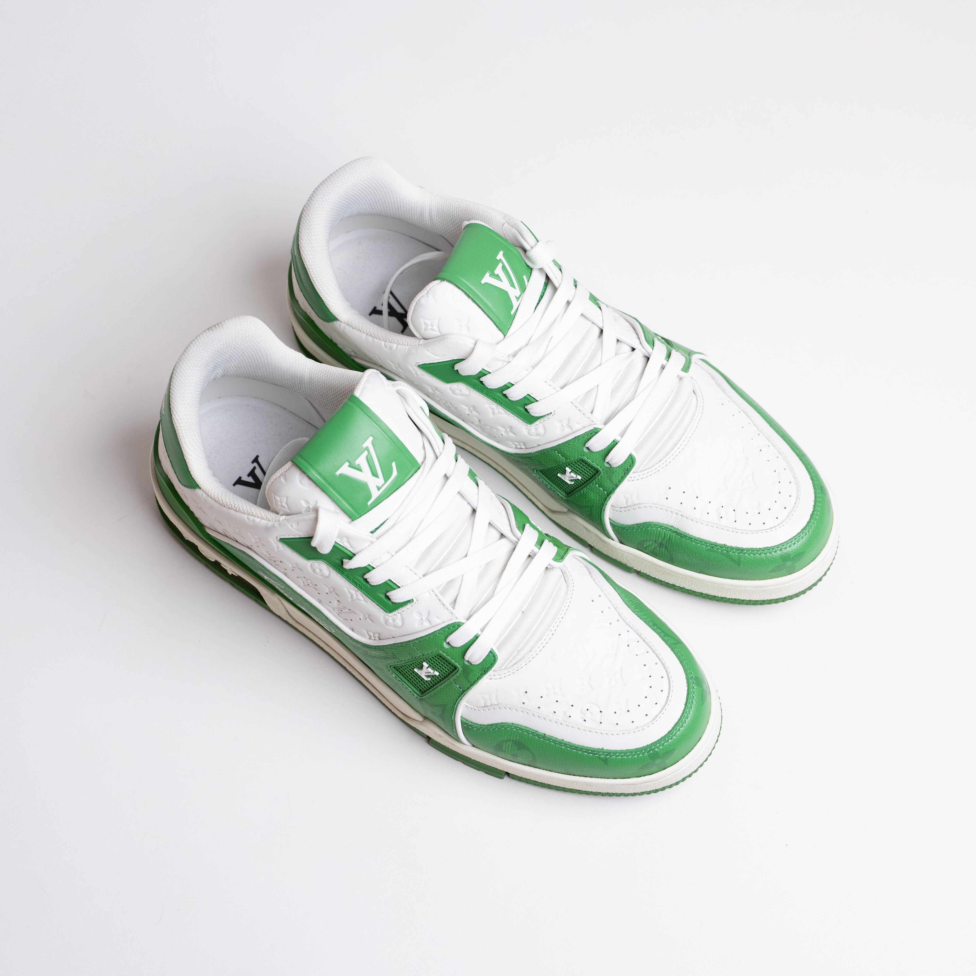 LOUIS VUITTON TRAINER #54 SIGNATURE GREEN WHITE LV9