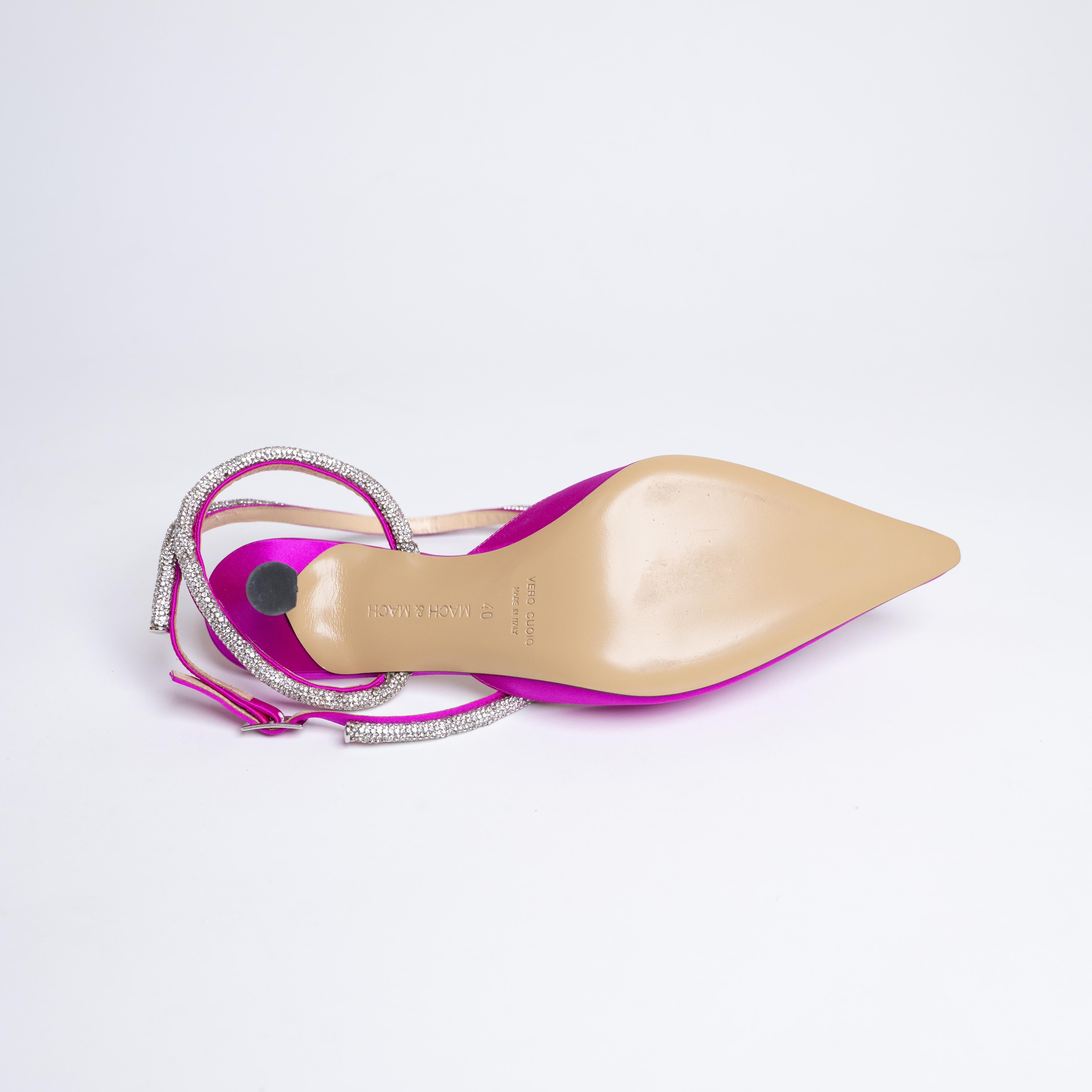 Mach & Mach Bow-Detail 90mm Satin Pumps Heels