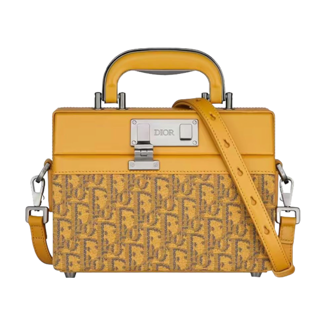 Dior Homme Lock Men's Cloth Bag Yellow