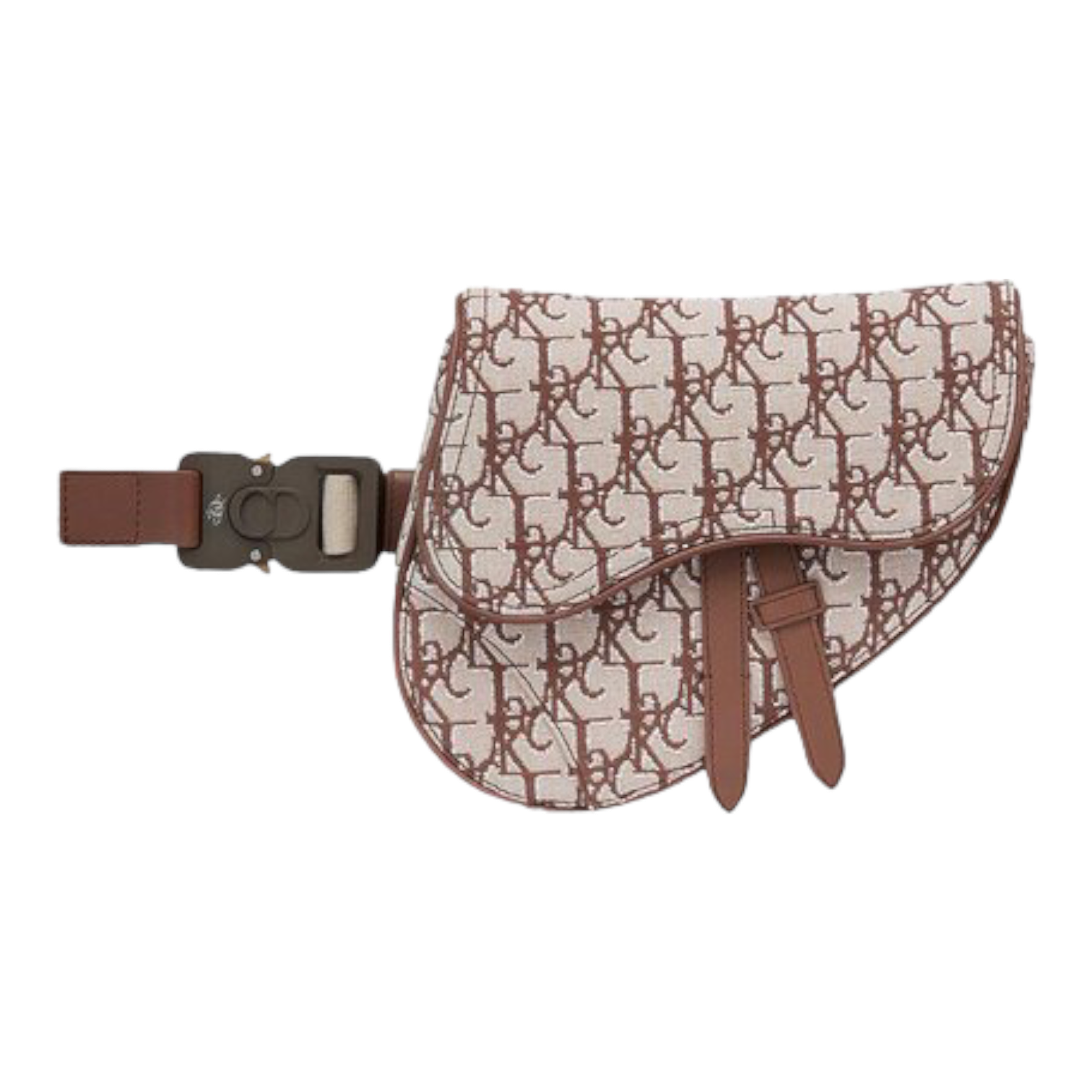 Dior x Cactus Jack Oblique Jacquard Mini Saddle Bag 'Coffee'