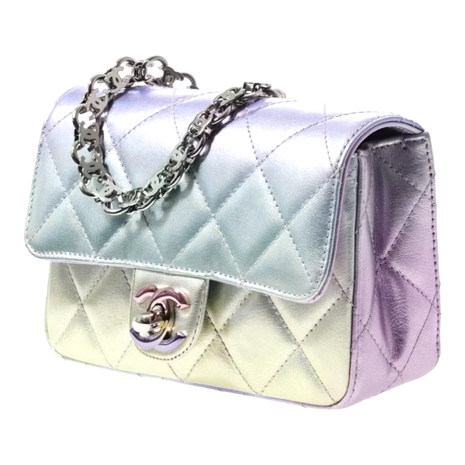 Chanel Timeless Classic Ombre Wristlet Mini Flap