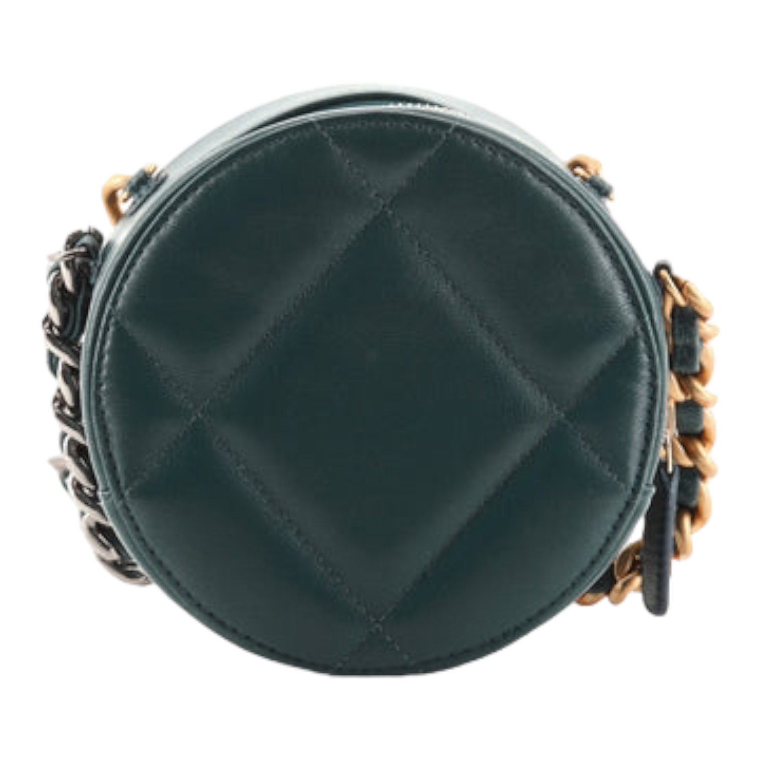 Chanel 19 Round Clutch with Chain Quilted Lambskin