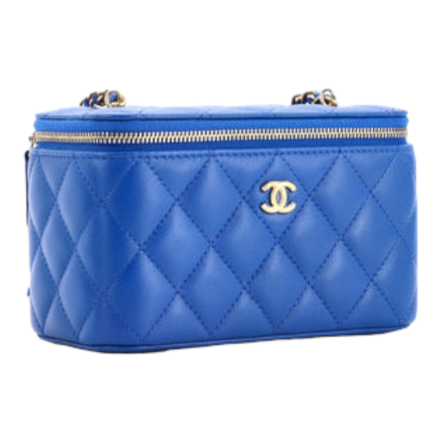 Chanel Pearl Crush Vanity Case with Chain Quilted Lambskin Small