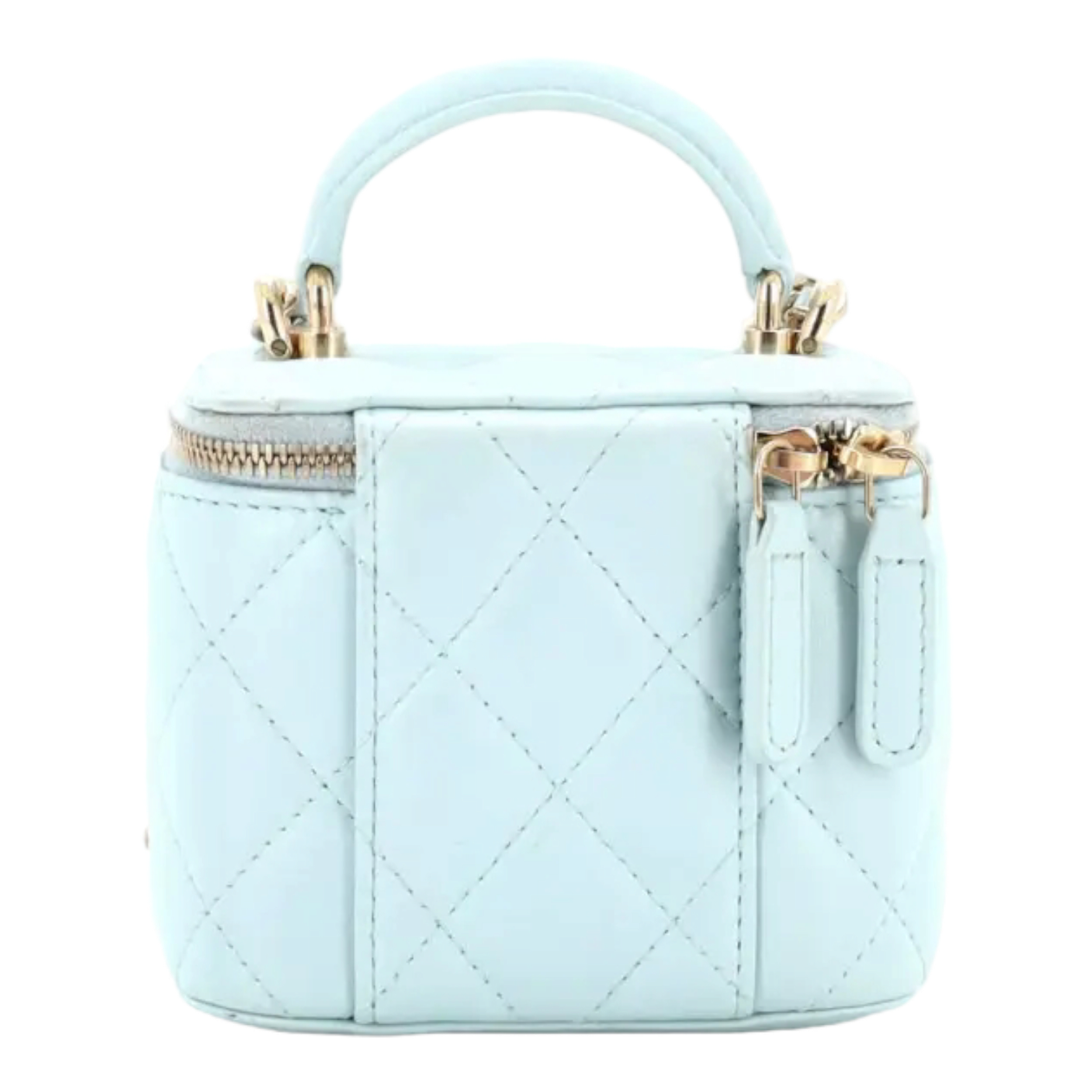 Chanel 2022 Small Light Blue Vanity Bag