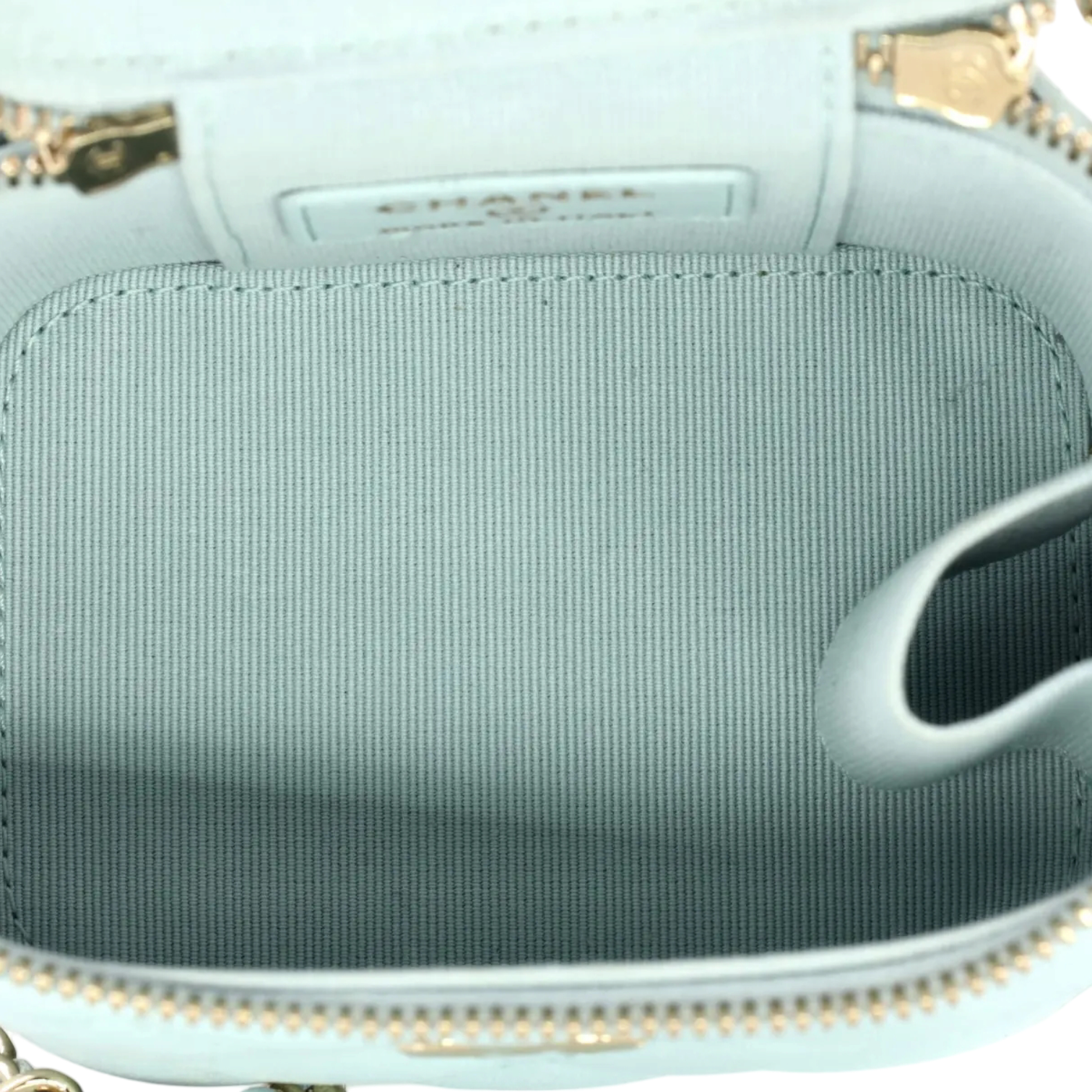 Chanel 2022 Small Light Blue Vanity Bag