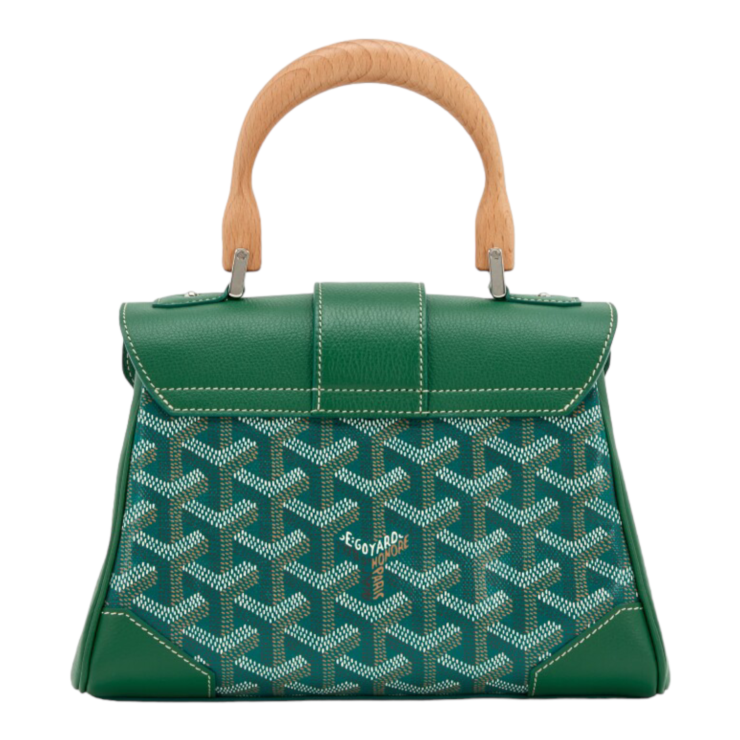 Goyard Green Goyardine Canvas and Chevroches Calfskin Saïgon Souple Mini Bag,