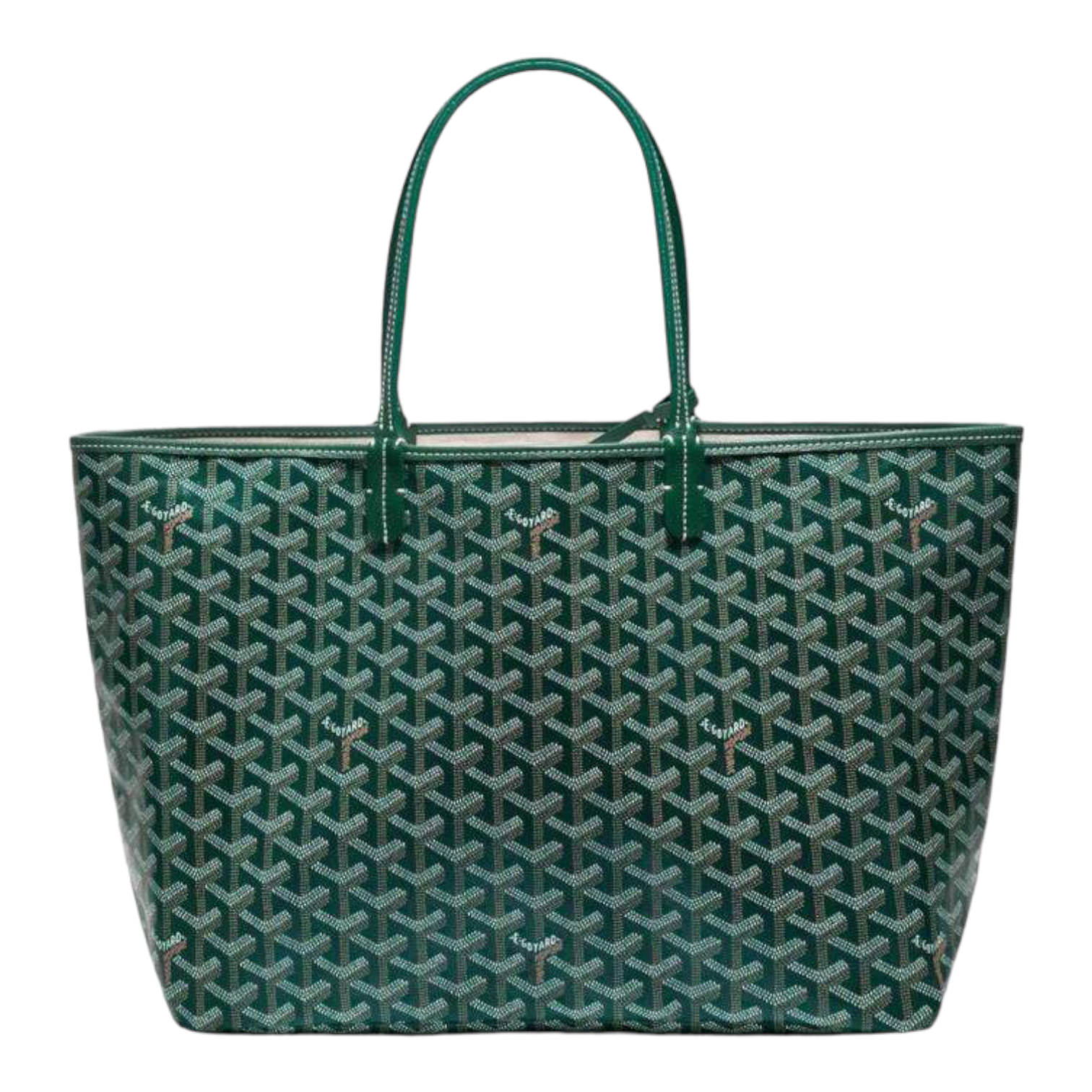 Goyard Green Goyardine Coated Canvas and Leather Saint Louis PM Tote