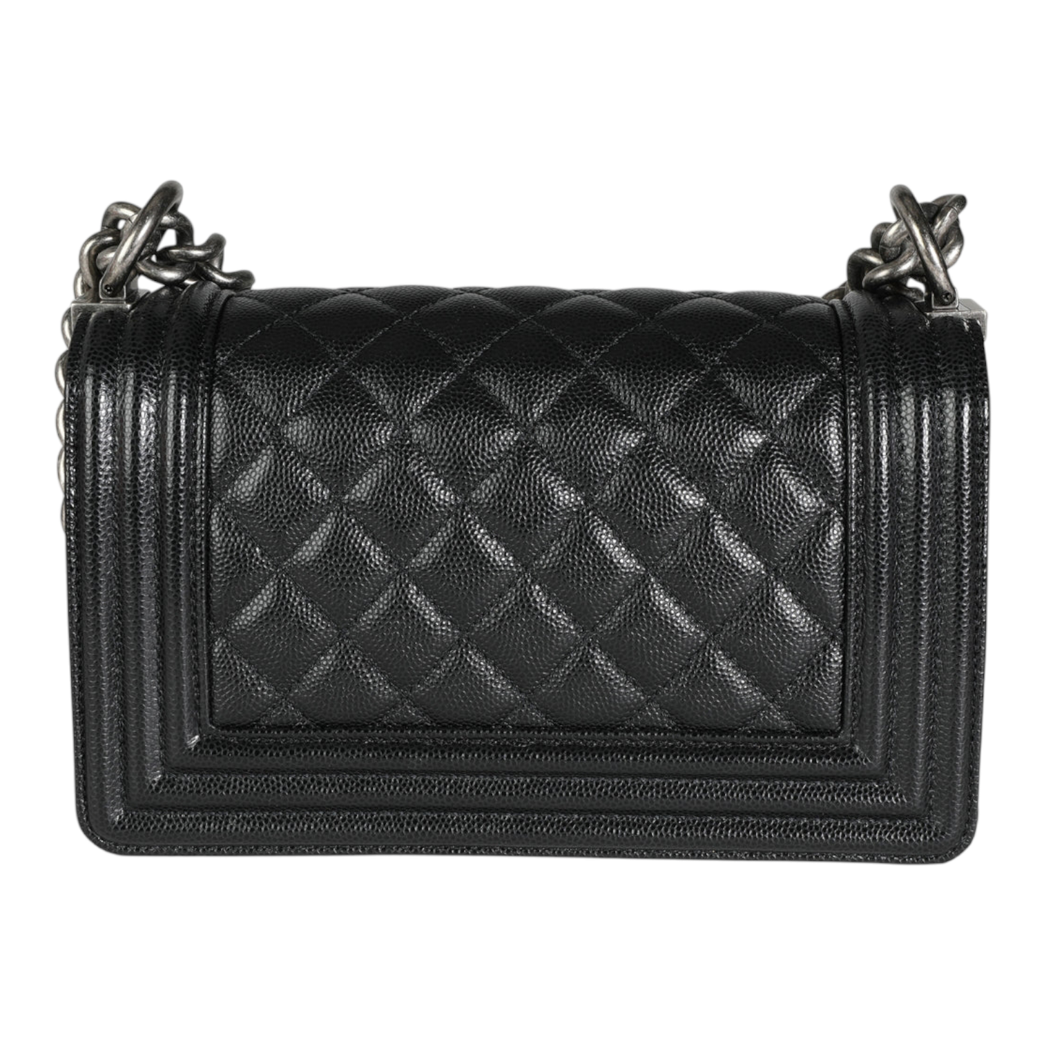 Chanel Black Caviar Quilted Small Boy Bag