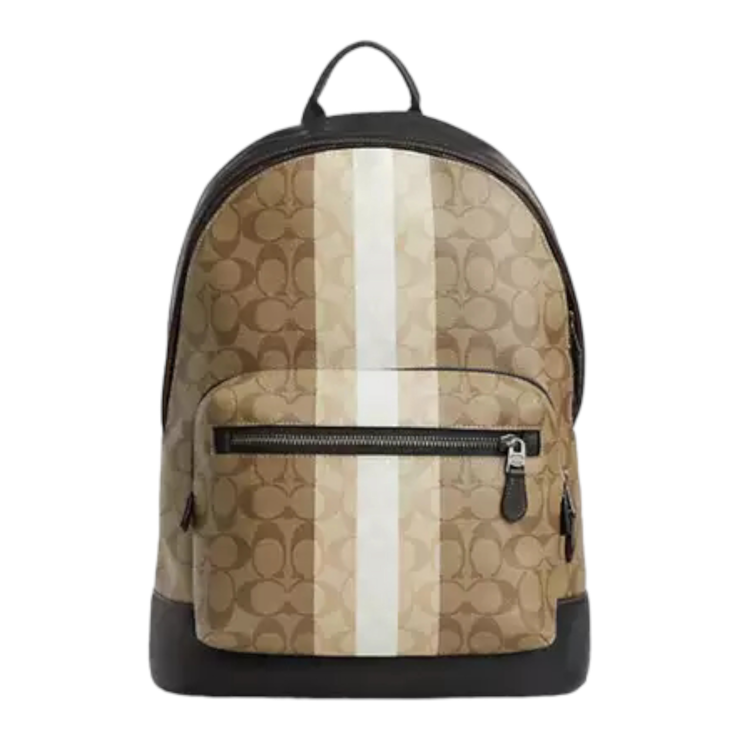 Coach West Backpack In Blocked Signature Canvas With Varsity Stripe