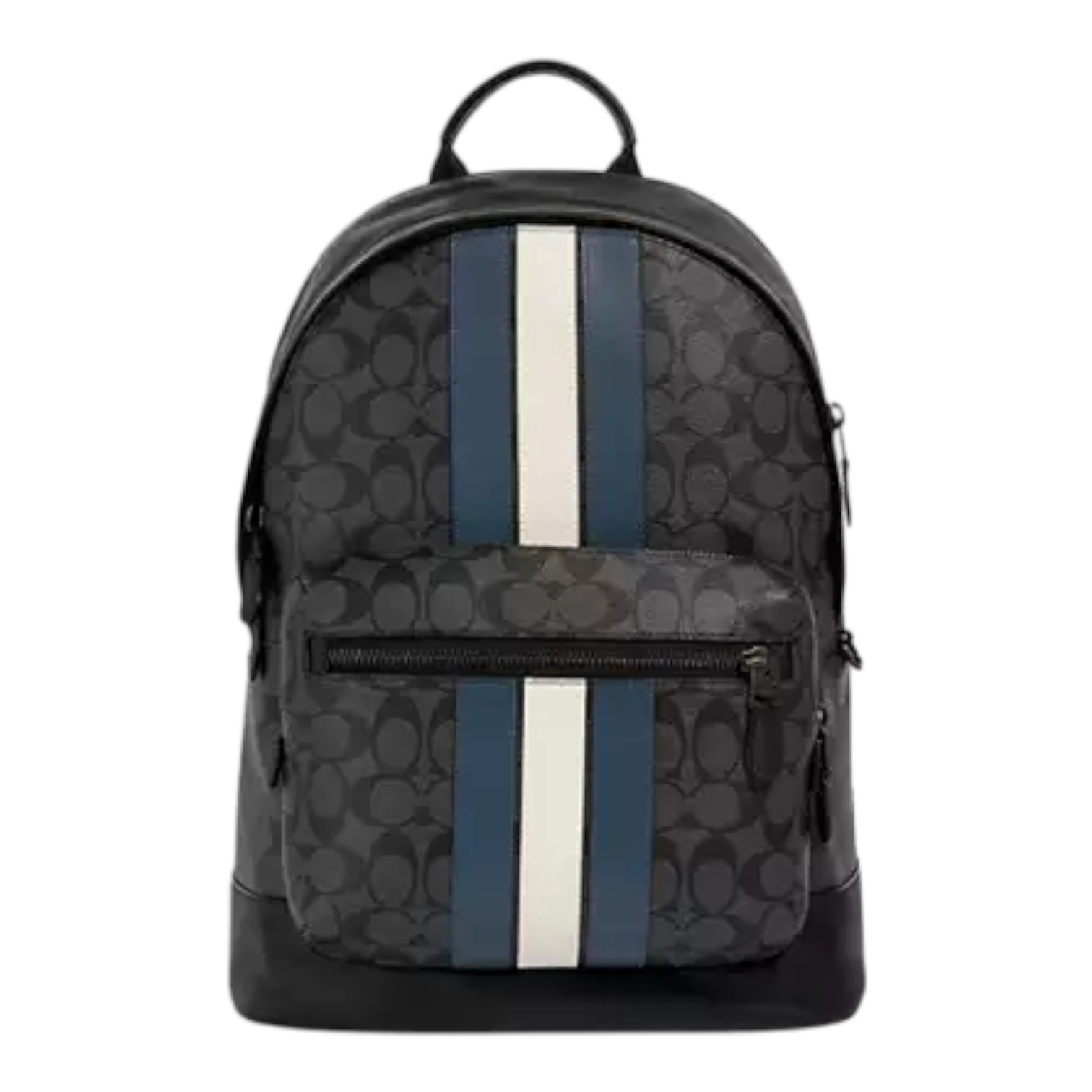 Coach West Backpack In Signature Canvas With Varsity Stripe