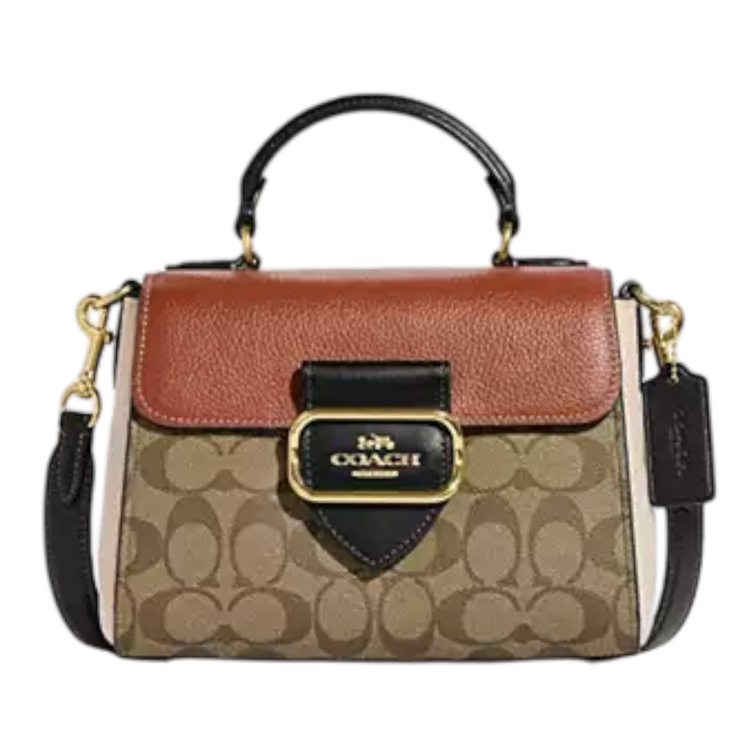 Coach Morgan Top Handle Satchel Bag In Colorblock Signature Canvas