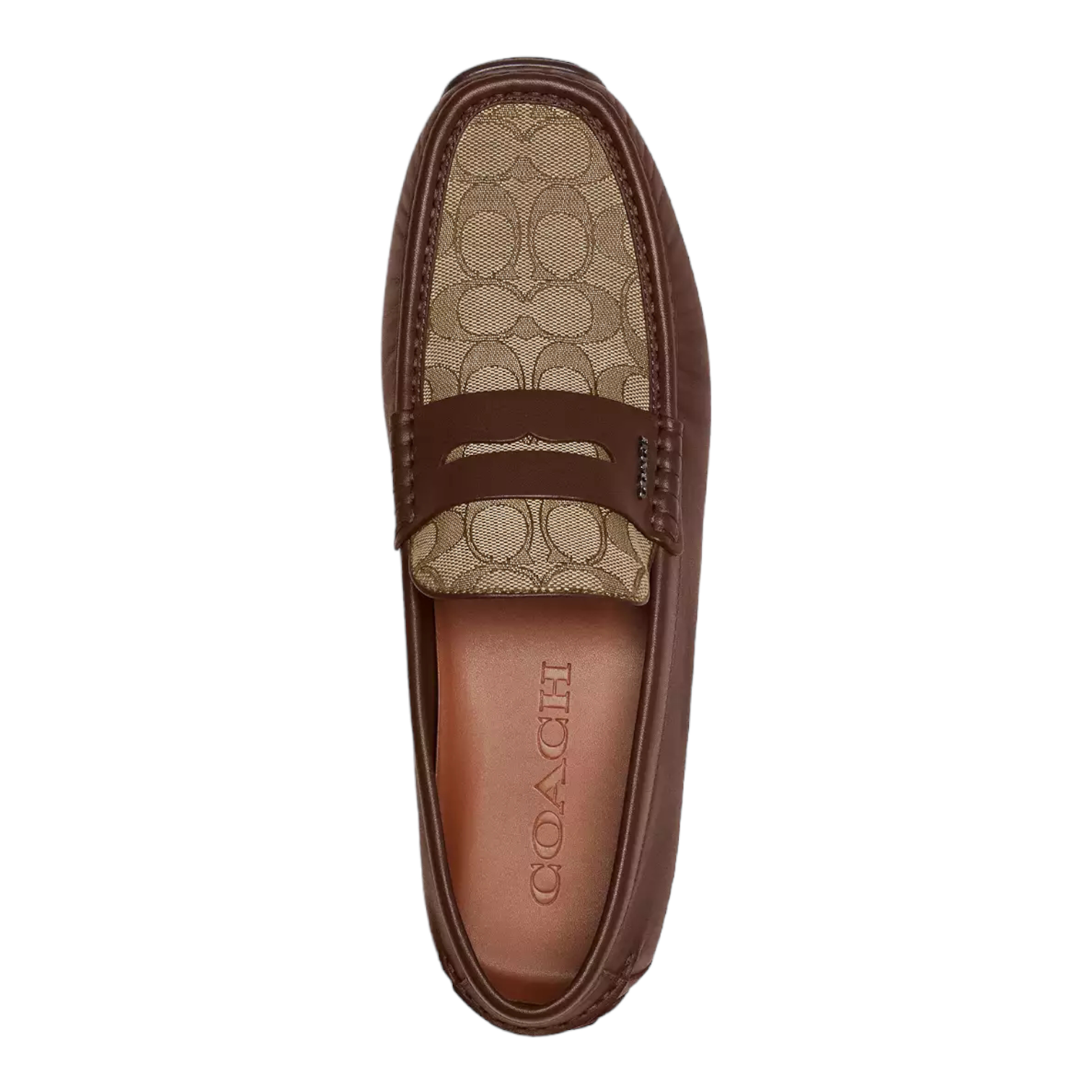 Coach Liam Driver In Signature Jacquard "Brown"