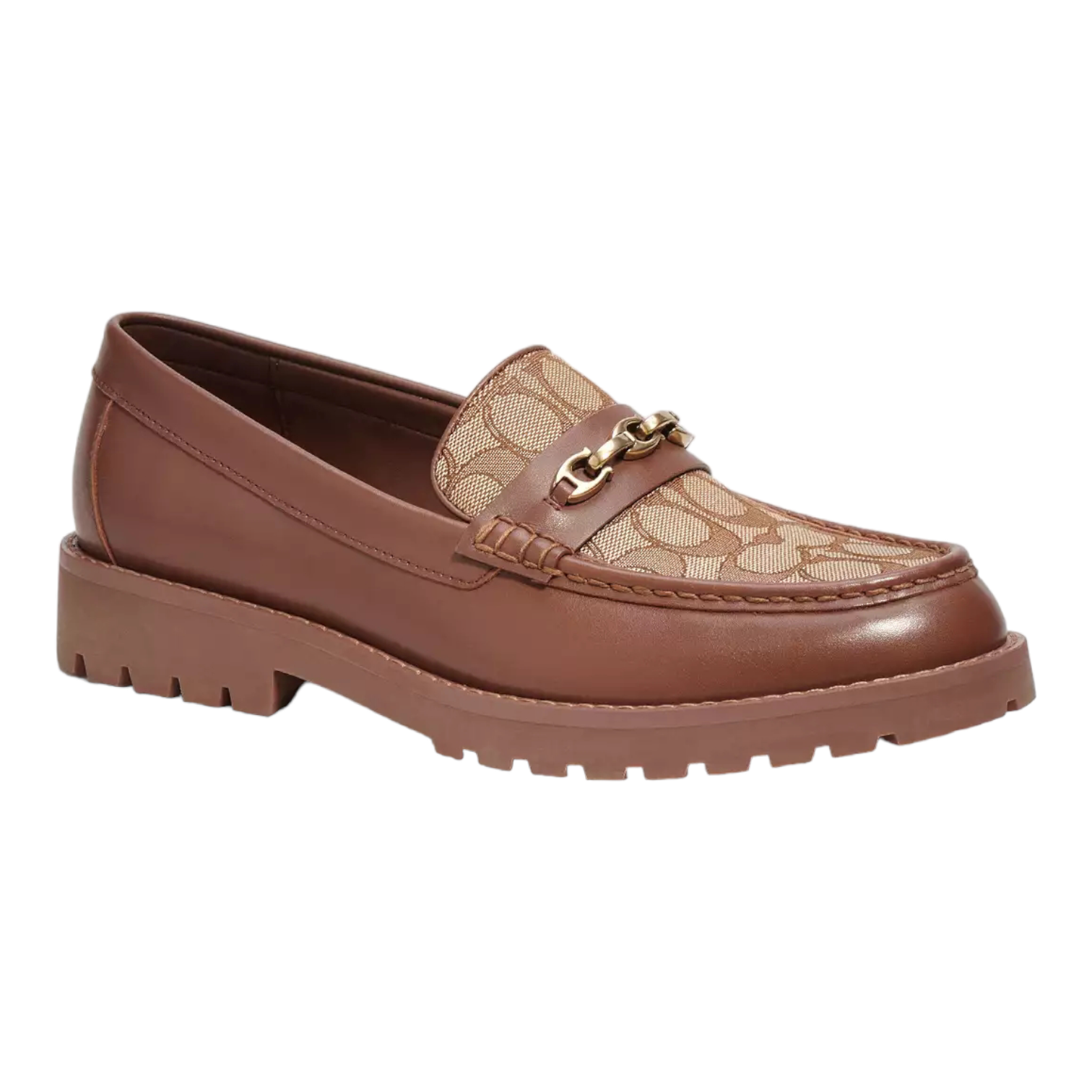 Coach Brooks Loafer In Signature Jacquard "Brown"