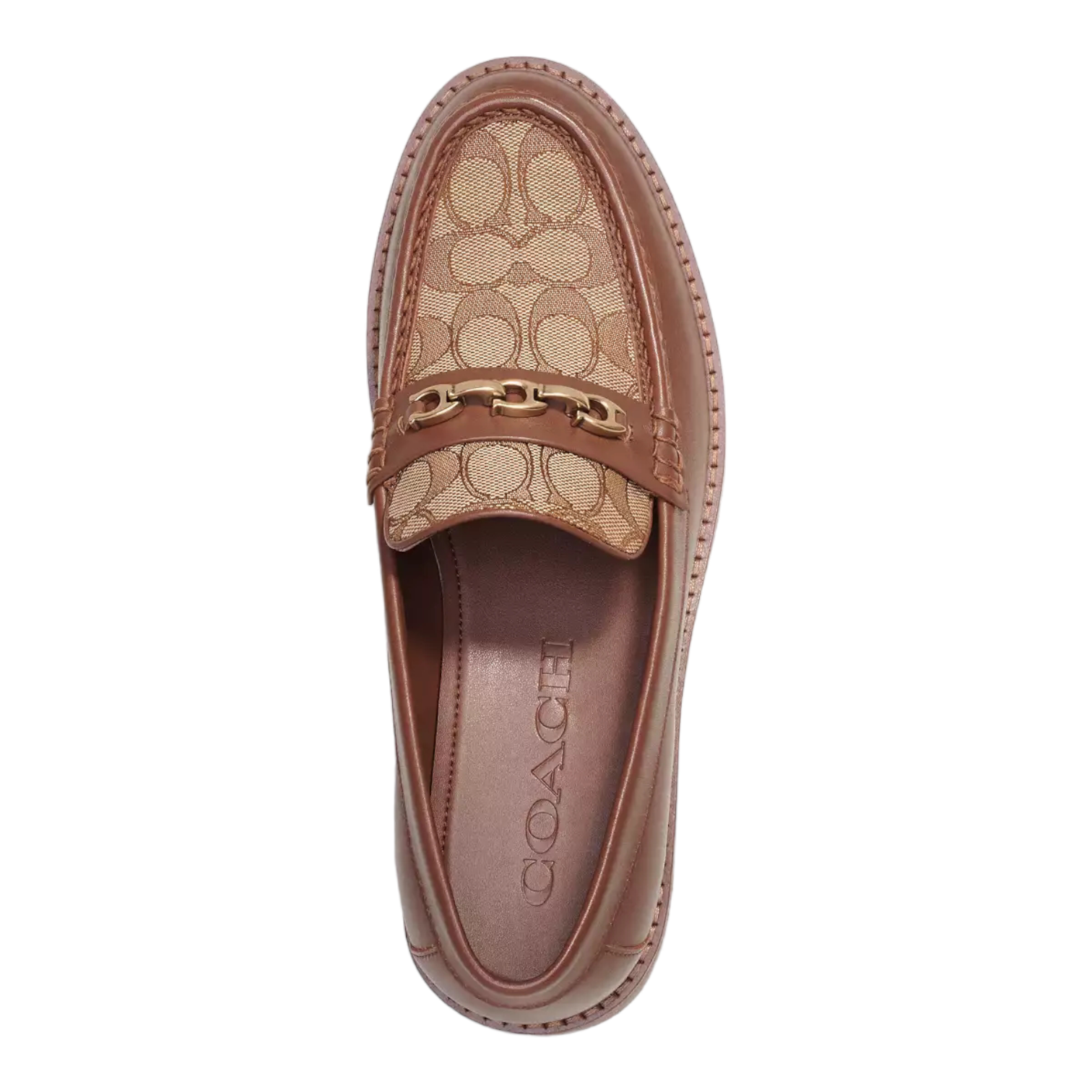 Coach Brooks Loafer In Signature Jacquard "Brown"