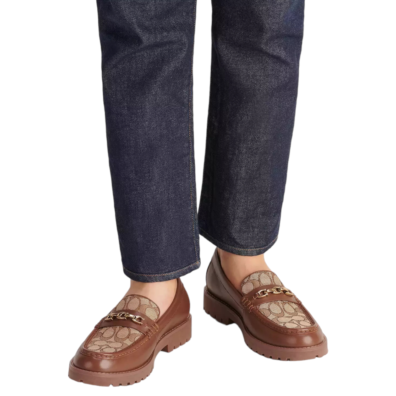 Coach Brooks Loafer In Signature Jacquard "Brown"