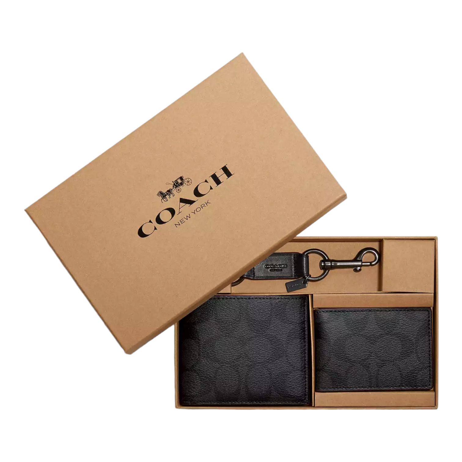 Coach Boxed 3 In 1 Wallet Gift Set In Signature Canvas