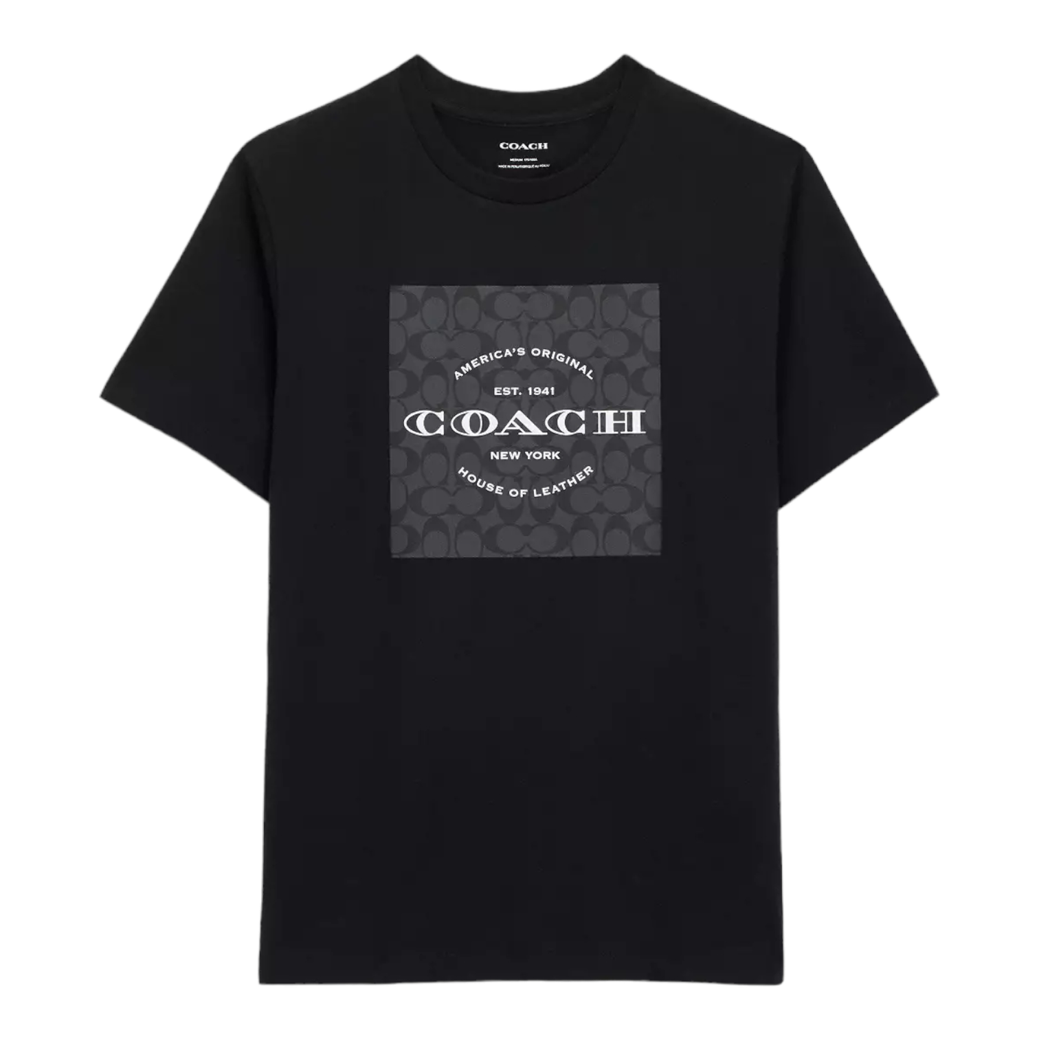 Coach Signature Square T Shirt In Organic Cotton