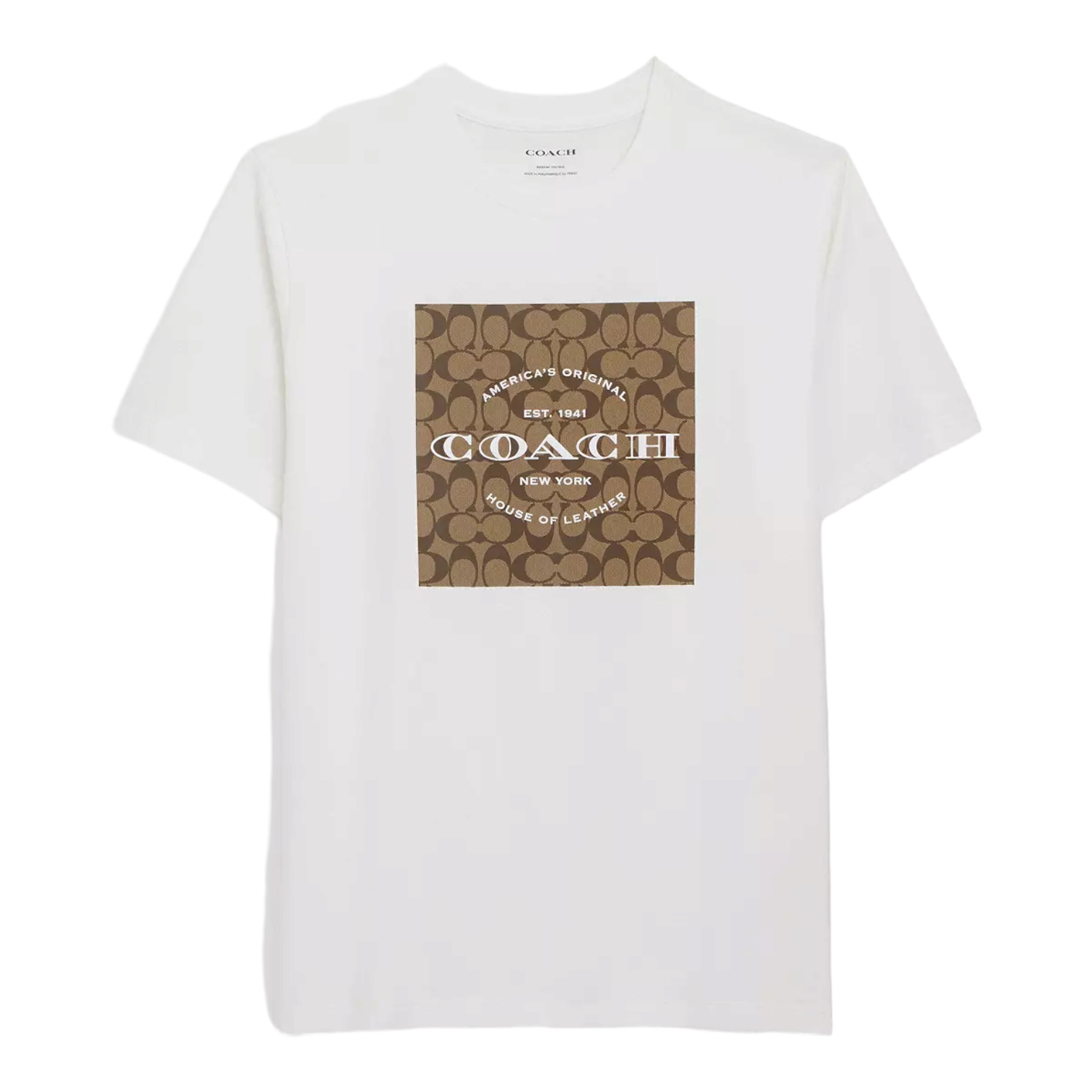 Coach Signature Square T Shirt In Organic Cotton