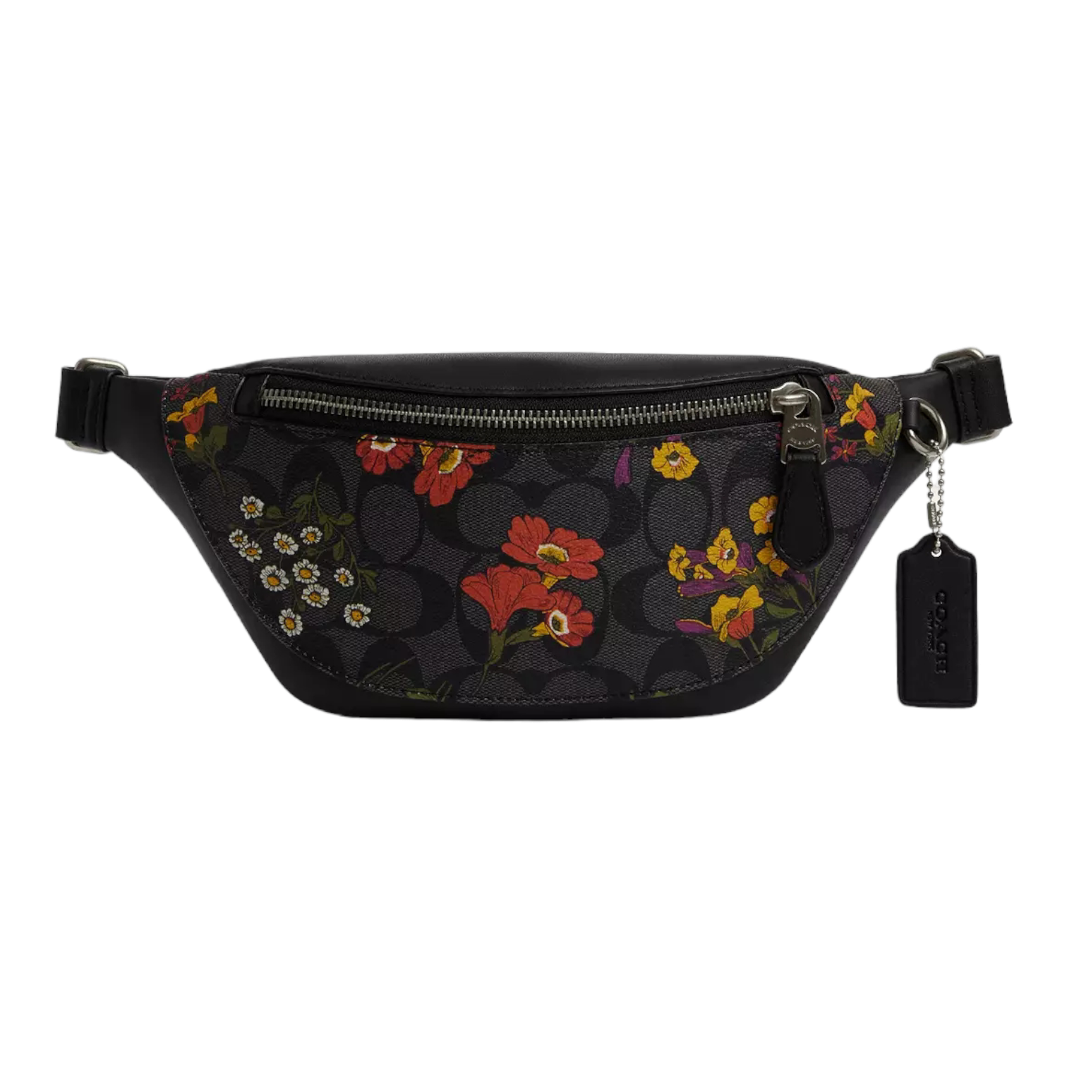 Coach Warren Mini Belt Bag In Signature Canvas With Floral Print