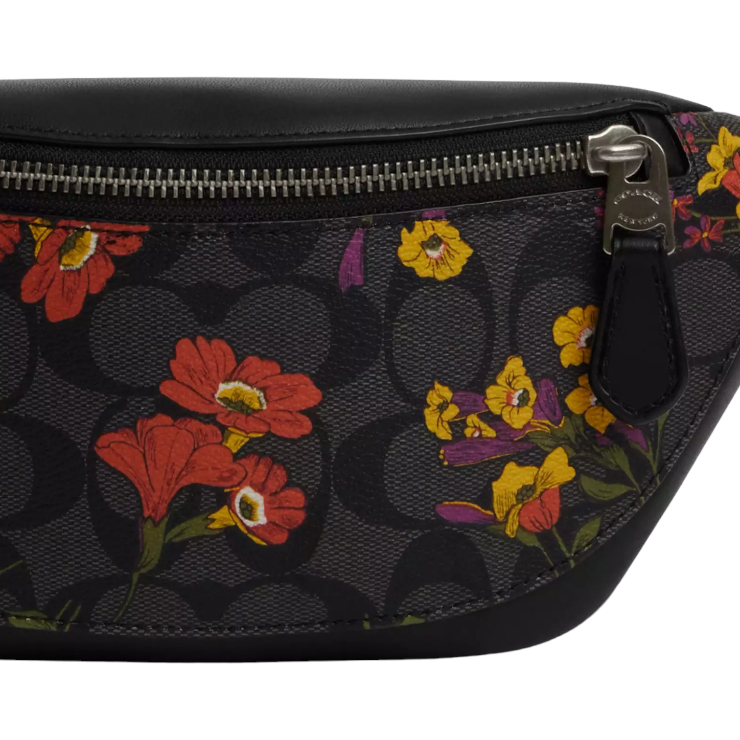 Coach Warren Mini Belt Bag In Signature Canvas With Floral Print