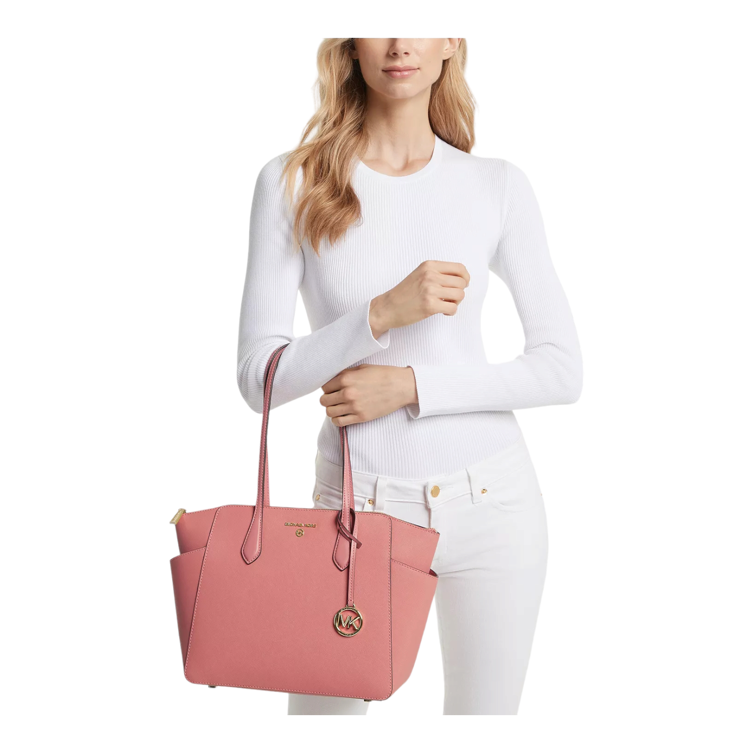 Marilyn Medium Top-Zip Leather Tote