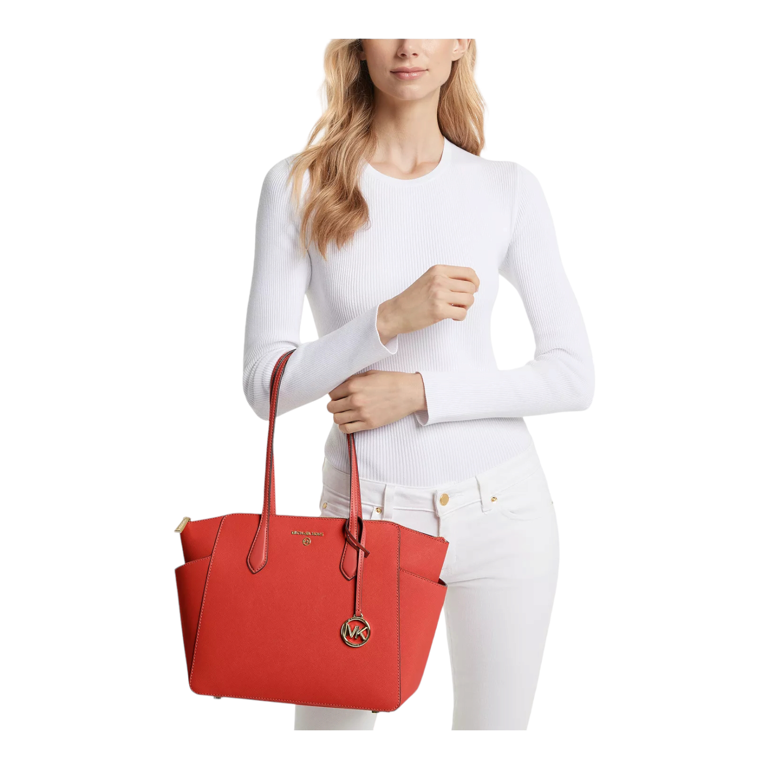 Marilyn Medium Top-Zip Leather Tote