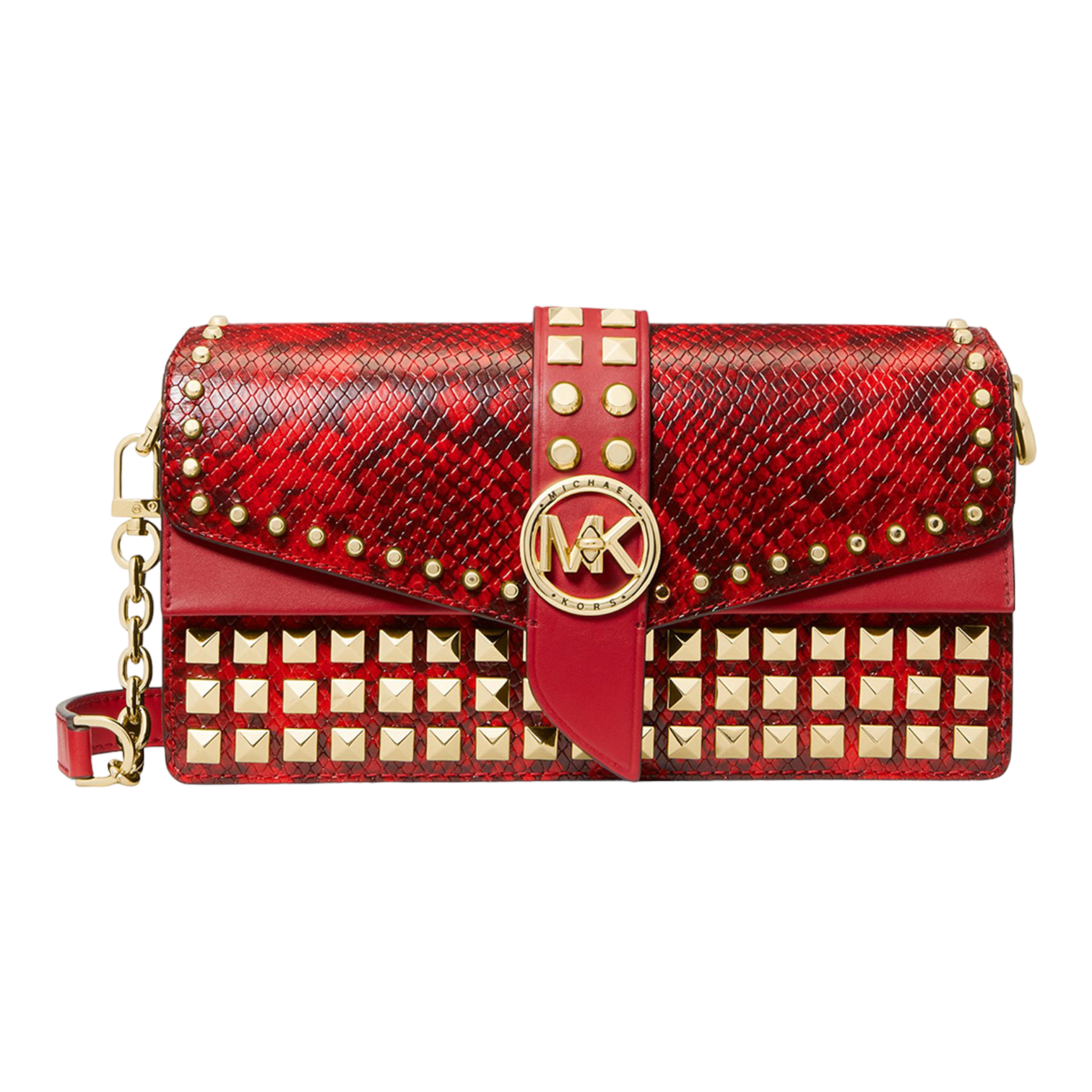 Michael Kors Crimson Greenwich Medium Convertible Shoulder Bag