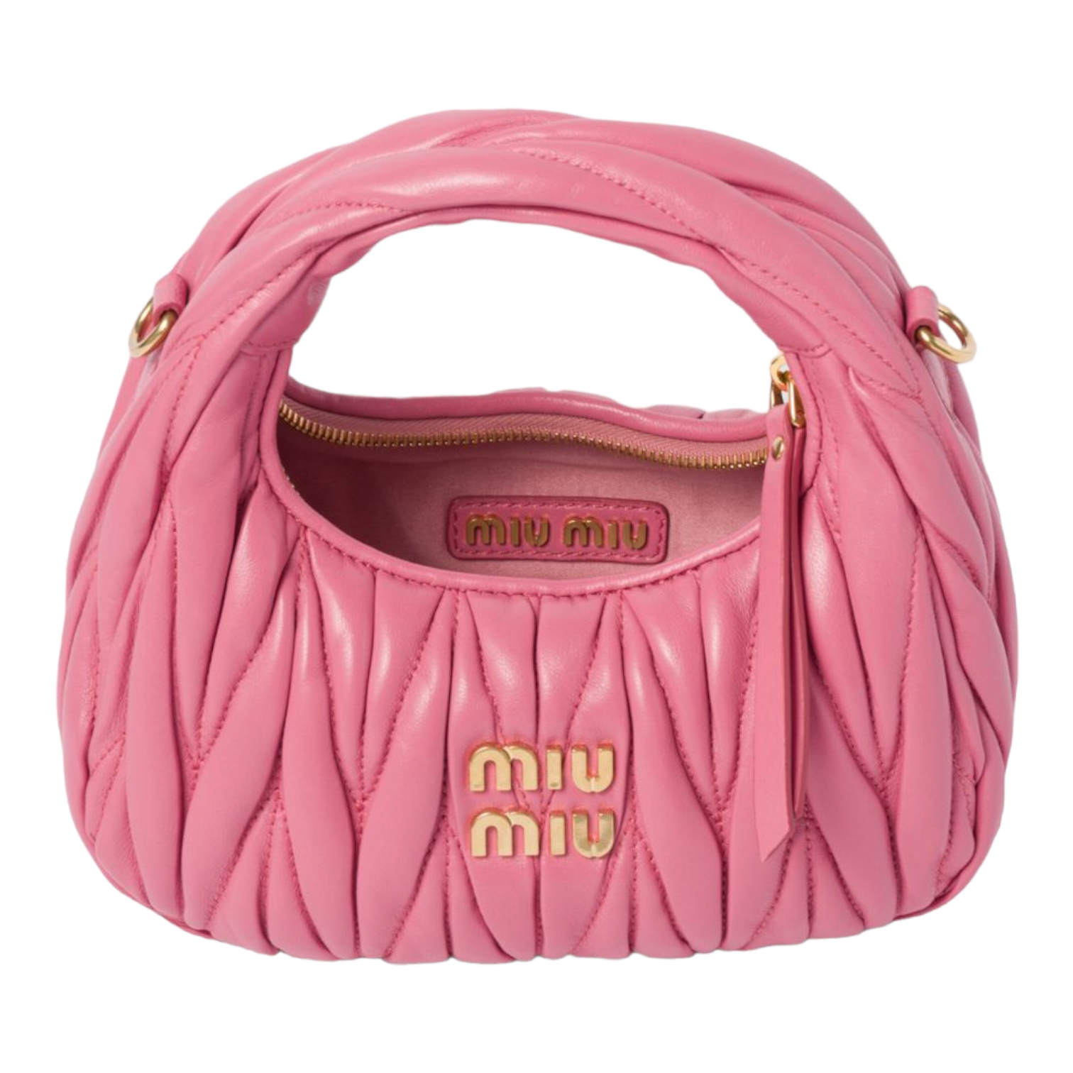 Miu Miu Small Matelassé Leather Wander Top-Handle Bag