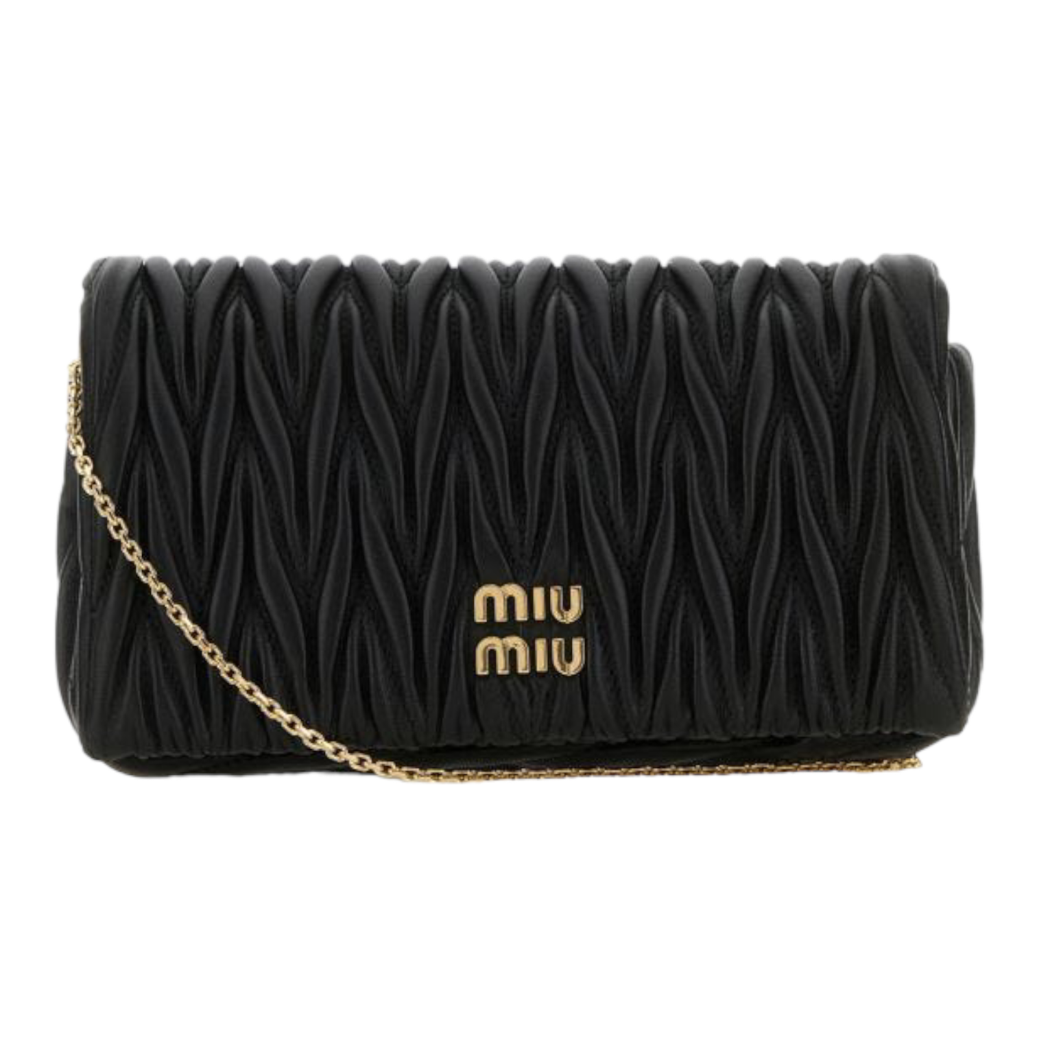 Miu Miu Black nappa leather mini clutch