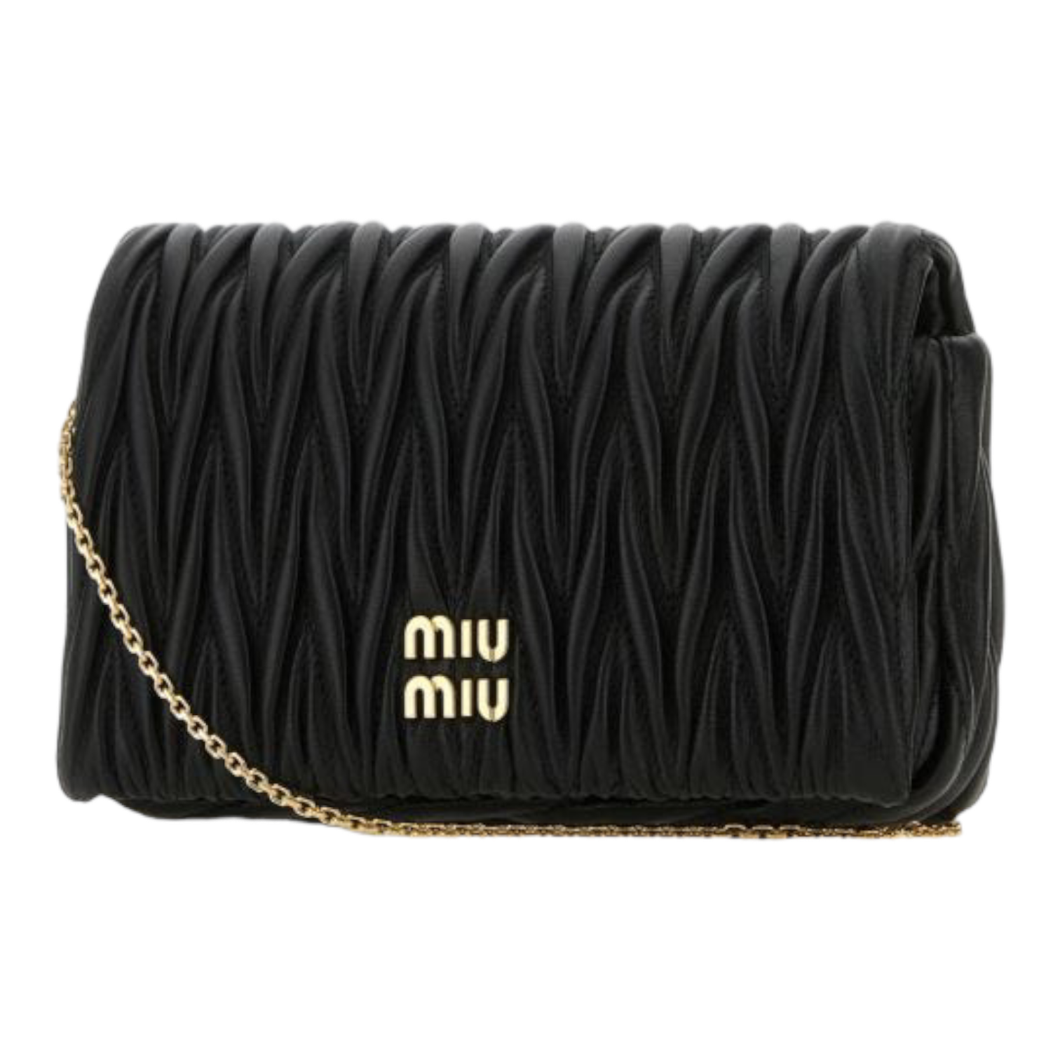 Miu Miu Black nappa leather mini clutch