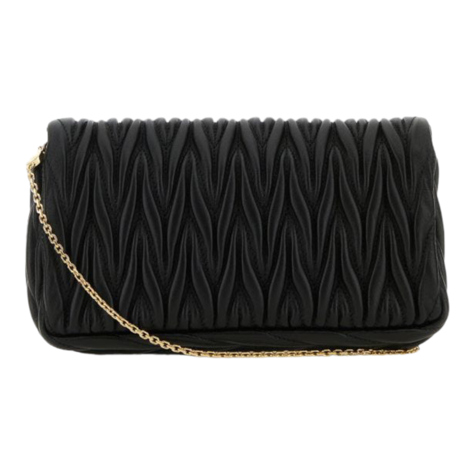 Miu Miu Black nappa leather mini clutch