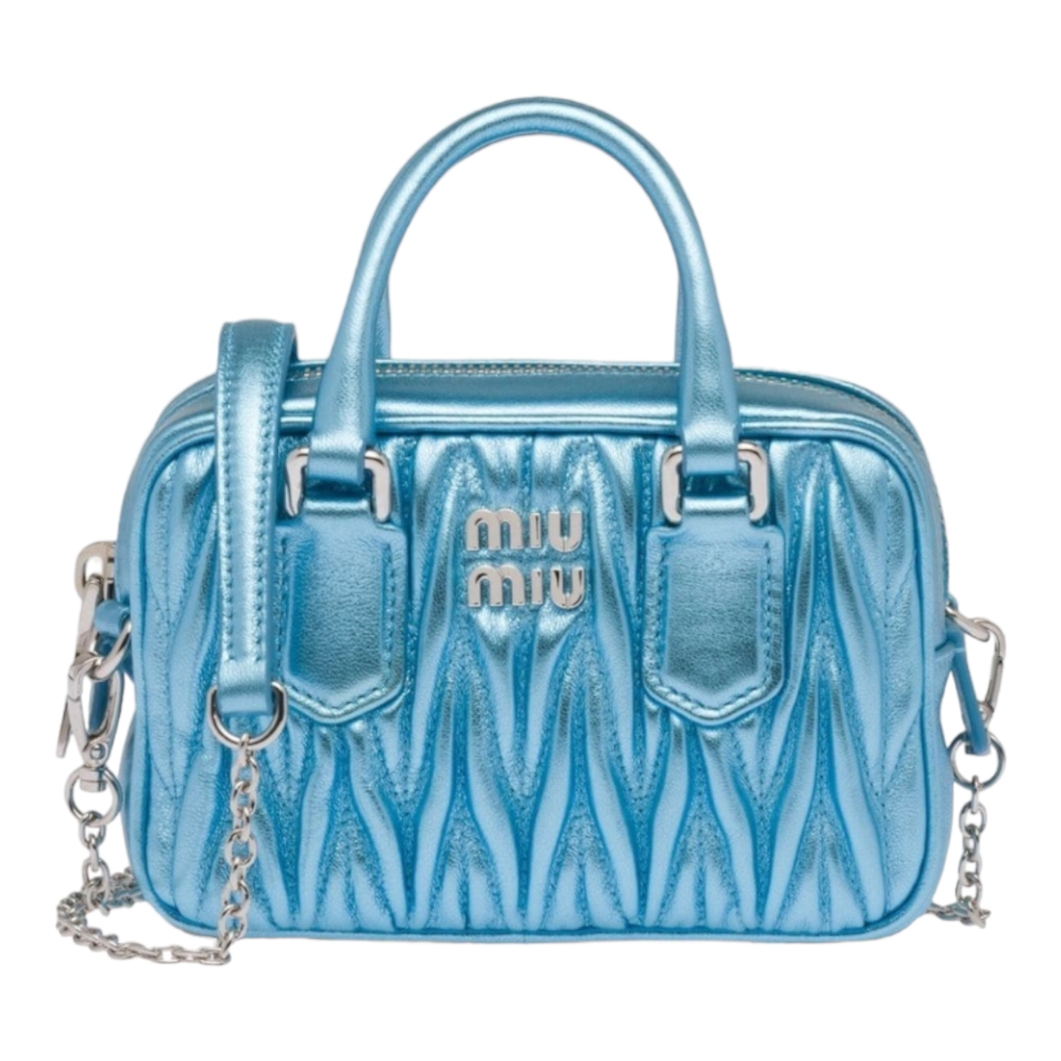 Miu Miu logo-plaque quilted tote bag