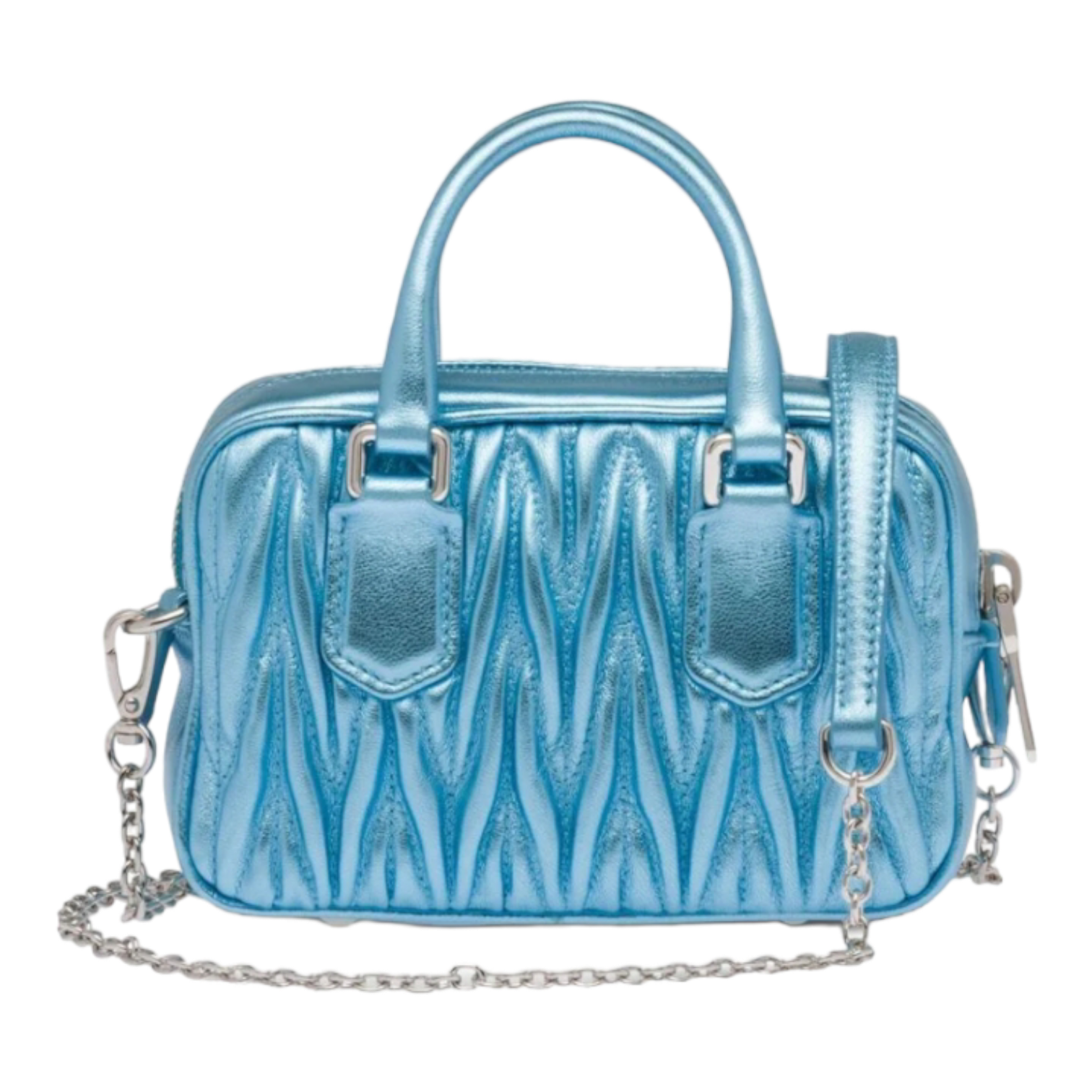 Miu Miu logo-plaque quilted tote bag