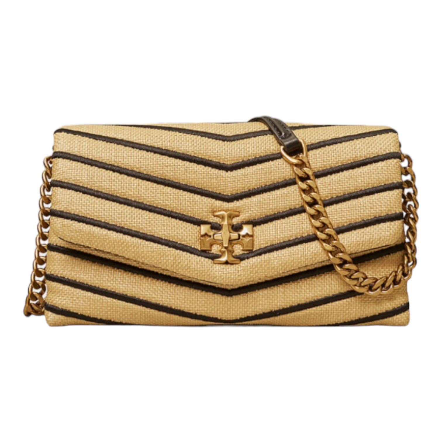 Tory Burch Women's Kira Soft Straw Chain Wallet