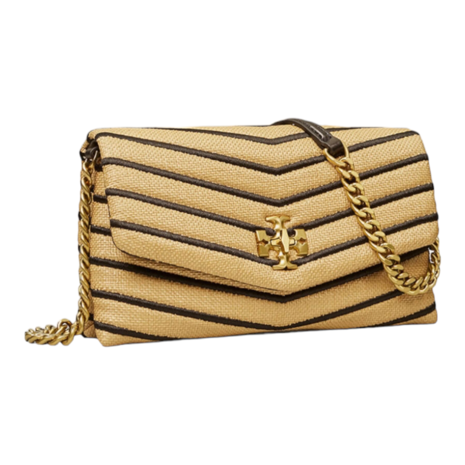 Tory Burch Women's Kira Soft Straw Chain Wallet