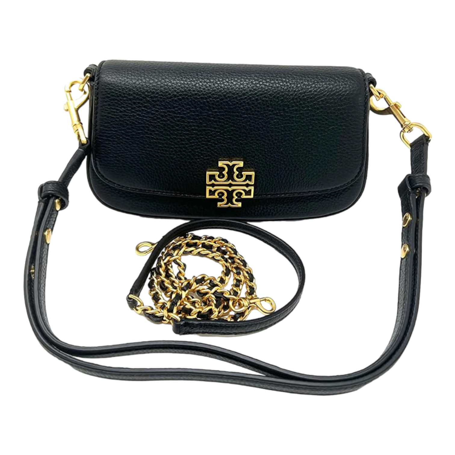 Tory Burch Britten Convertible Crossbody Bag in Black