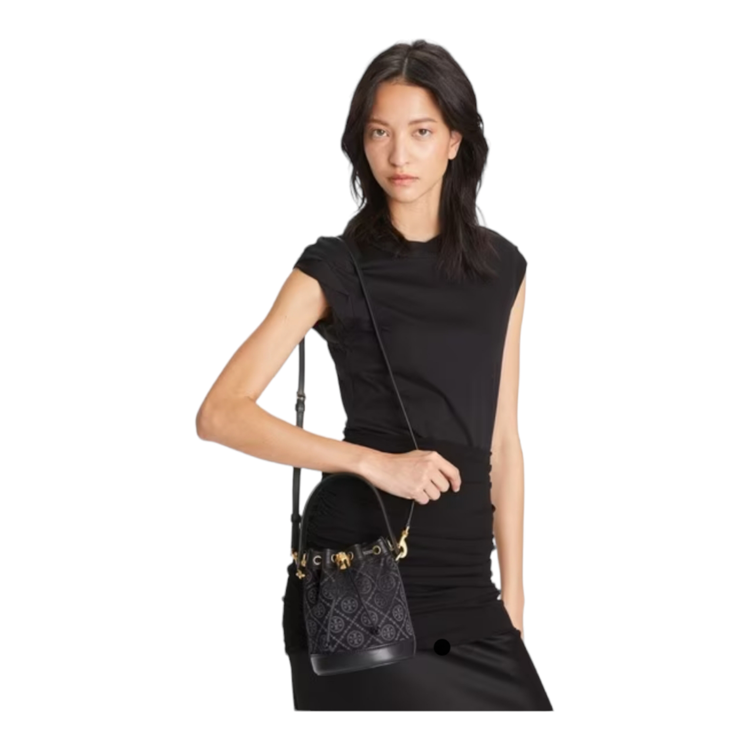 Tory Burch Mini T Monogram Bucket Bag