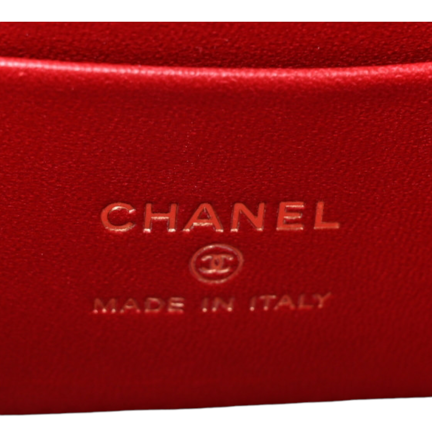 Chanel Lambskin Quilted Small Pillow Crush Vanity Case With Chain Red