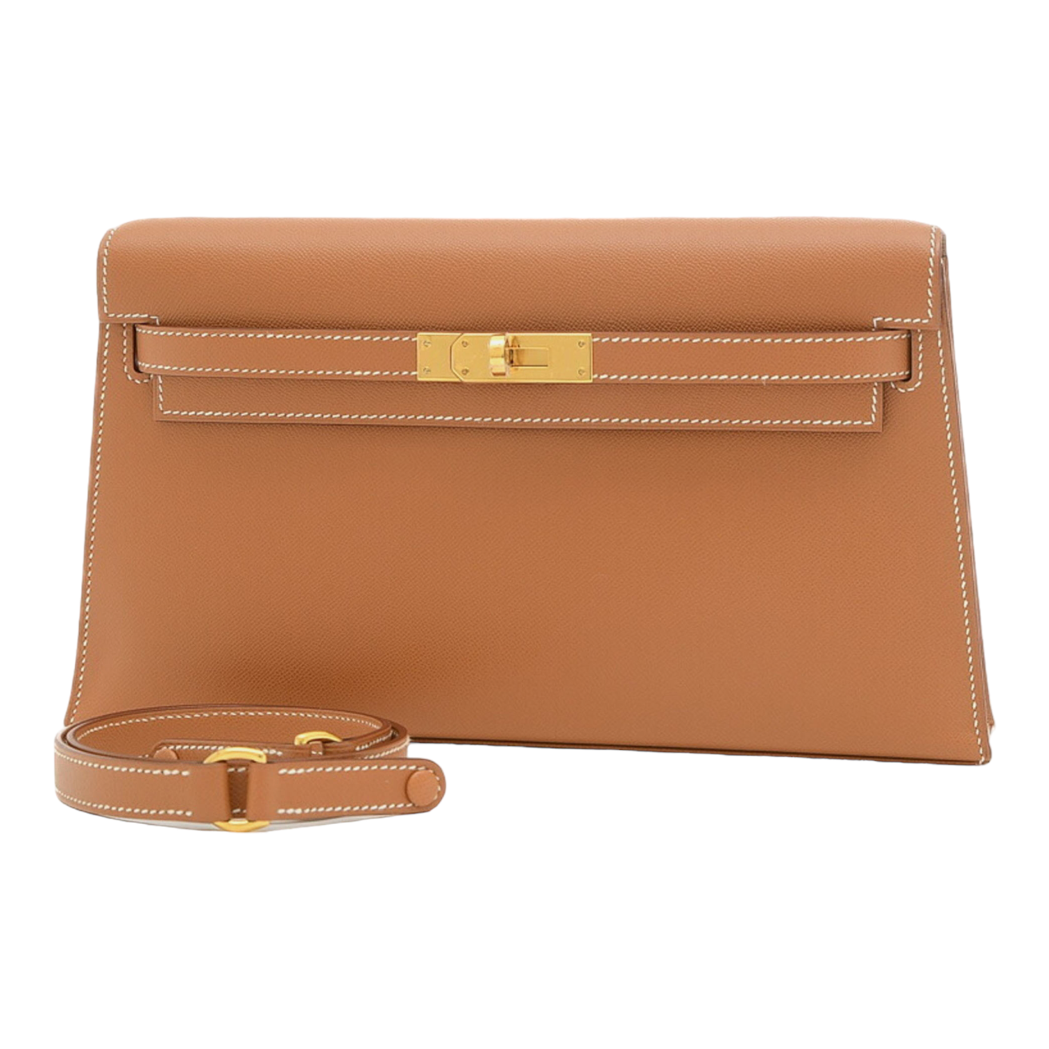 Hermes Gold Madame Leather Kelly Elan Shoulder Bag