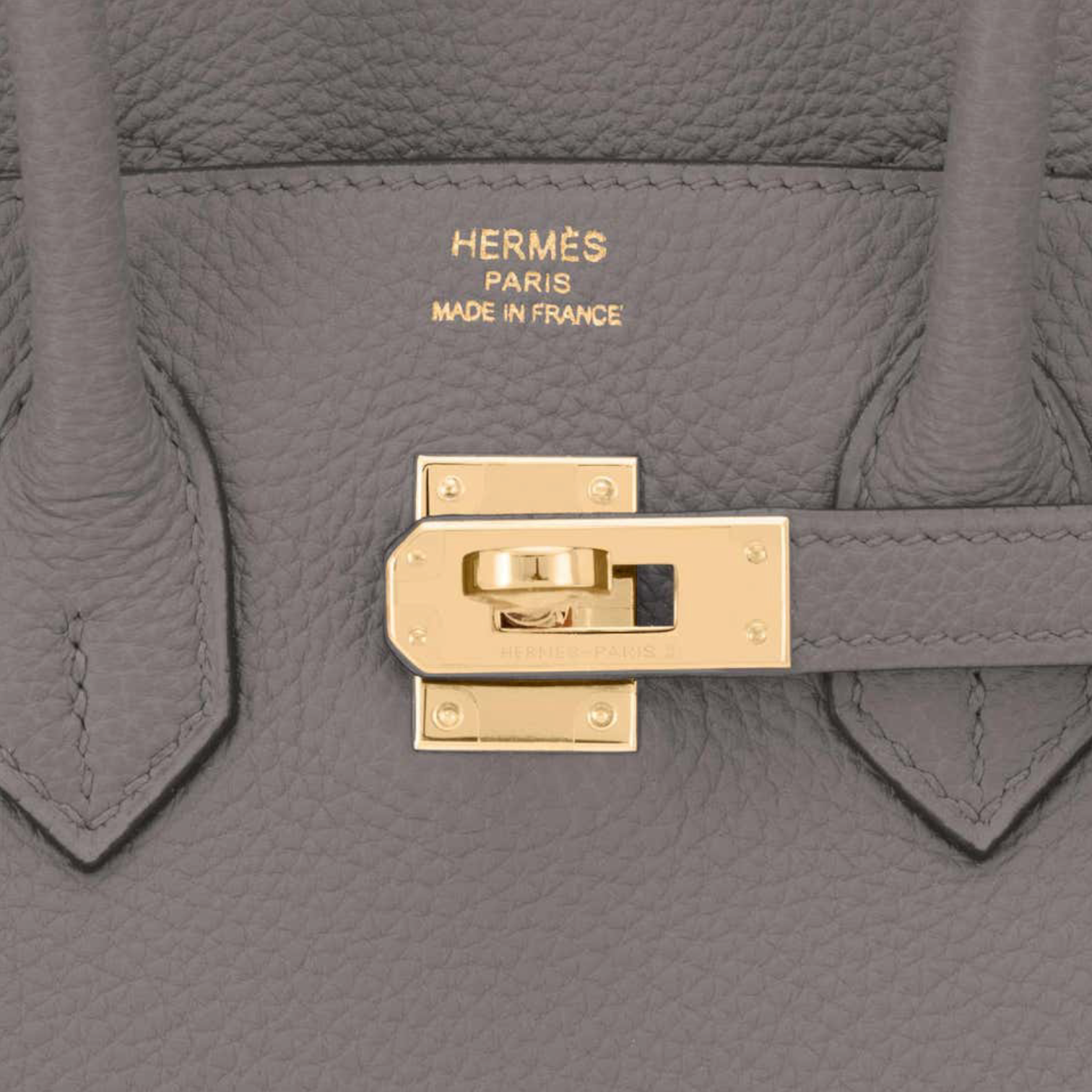 Hermes Birkin 25cm Etain "Gold Hardware"