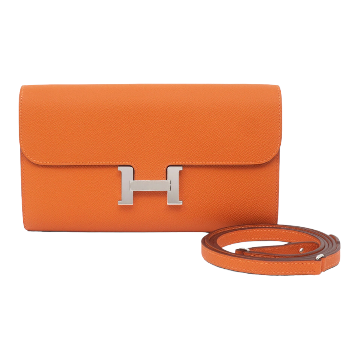 Hermes Constance to Go Orange Silver B Leather