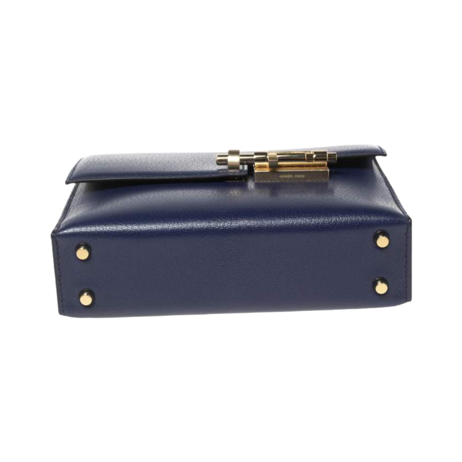 Hermes Encre Chevre Leather Mini Verrou Chaine Bag