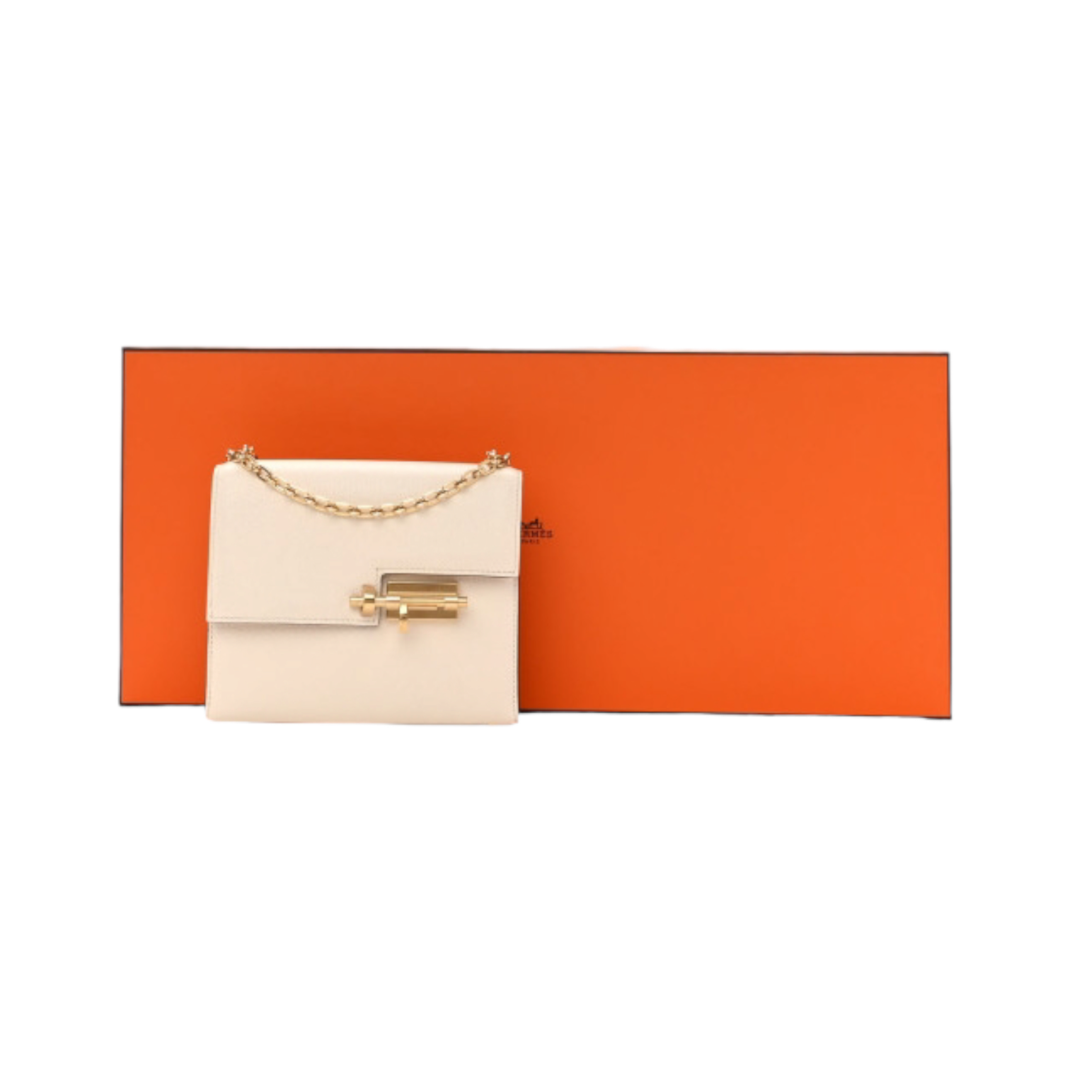 Hermes Chevre Mysore Mini Verrou Chaine Bag Nata