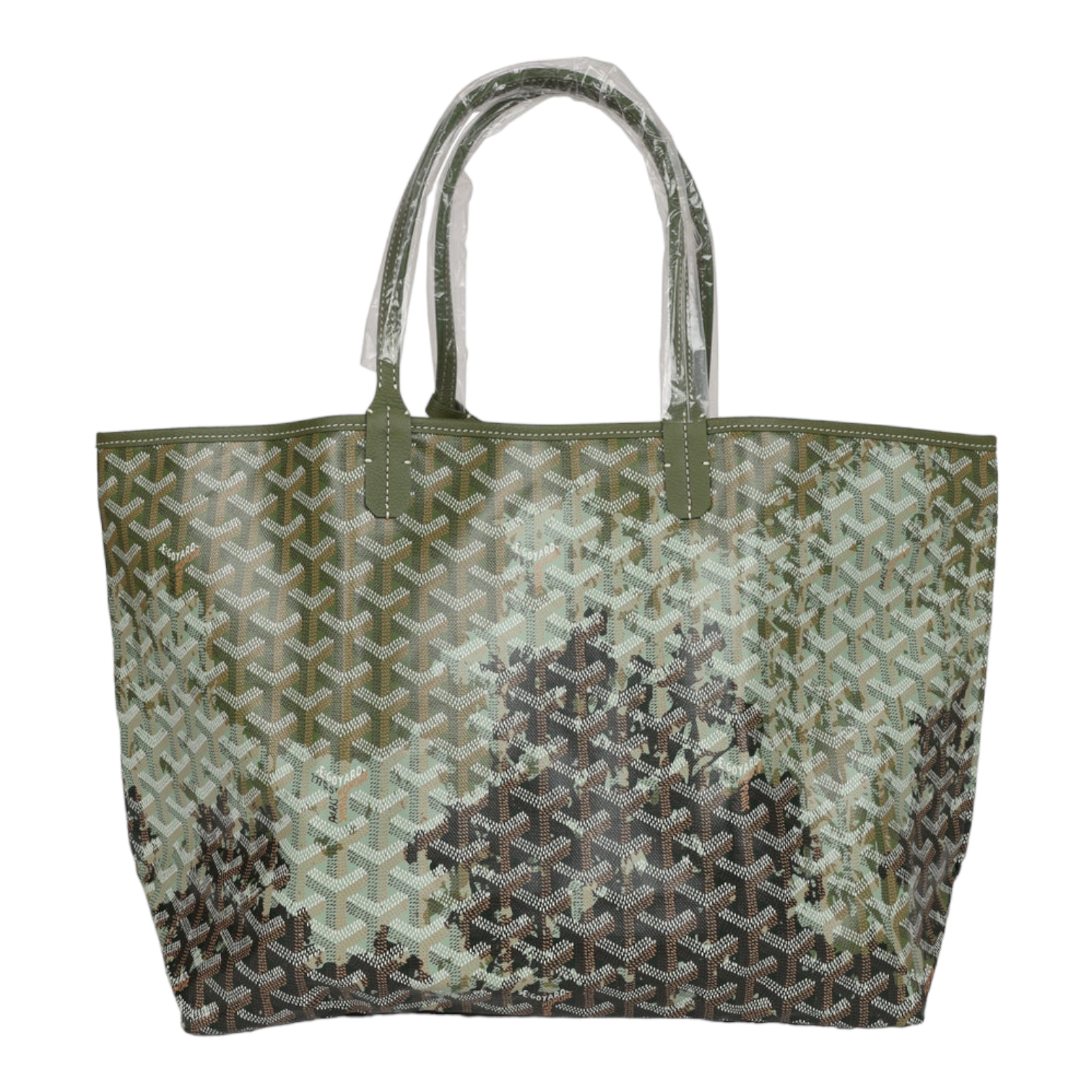 Goyard St. Louis PM Canopee Green Goyardine Canvas "Palladium Hardware"