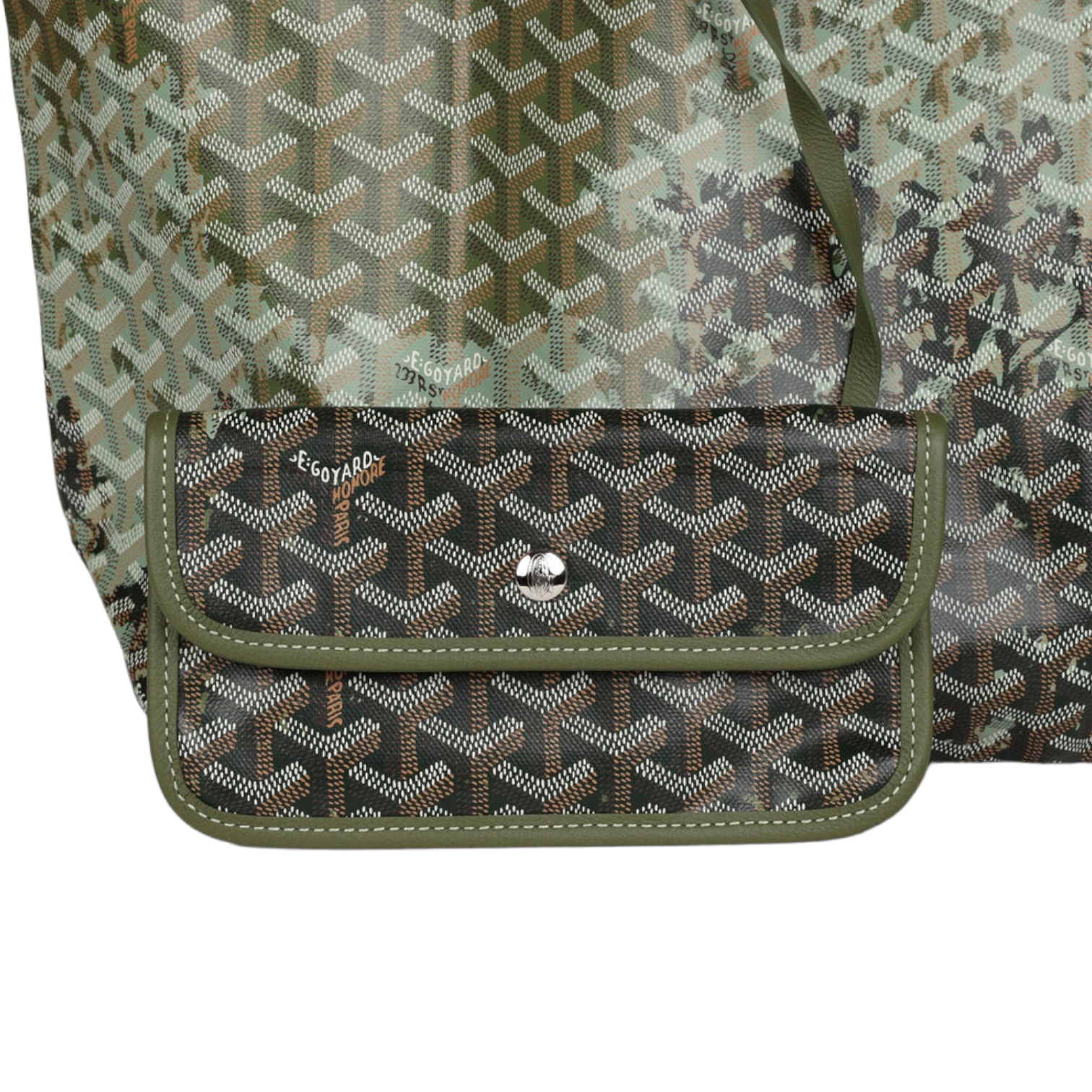 Goyard St. Louis PM Canopee Green Goyardine Canvas "Palladium Hardware"